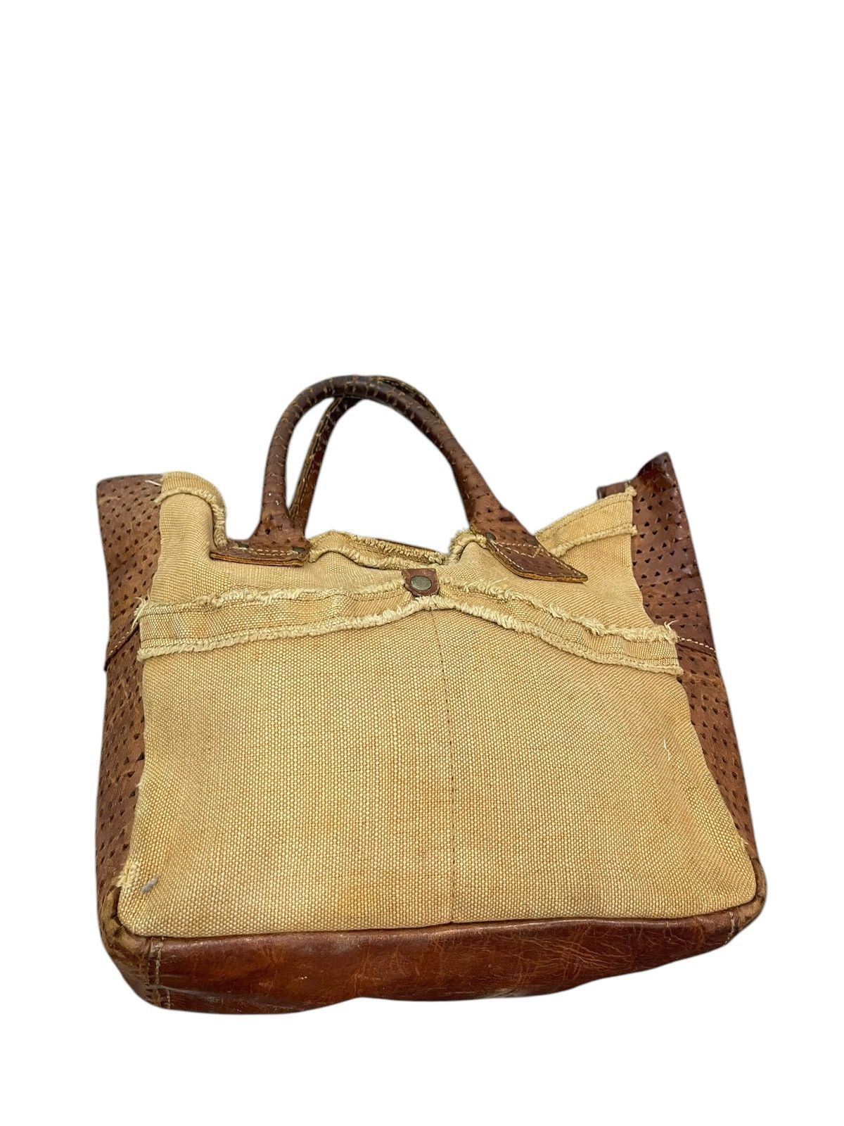 Genuine Leather Leather Cotton Duck Compora Japan Cute Tote Bag 1🟩4 Size ONE SIZE - 5 Thumbnail