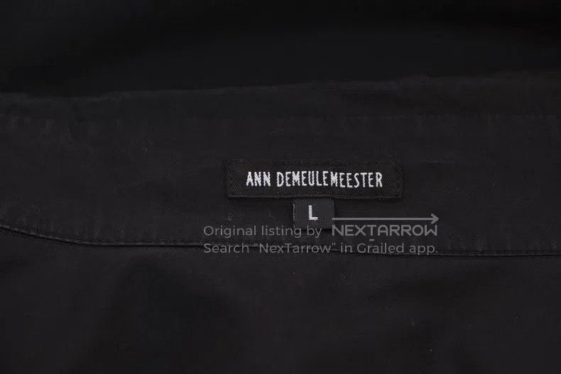 Ann Demeulemeester Ann Demeulemeester Black drawstring design shirt Size US L / EU 52-54 / 3 - 3 Thumbnail