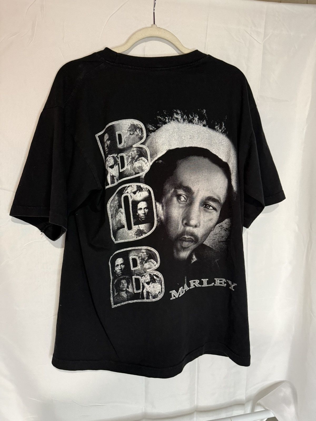 Bob Marley 💨 2001 Bob Marley Portrait Collage Tee Y2K Reggae Hip-Hop Size US L / EU 52-54 / 3 - 2 Thumbnail