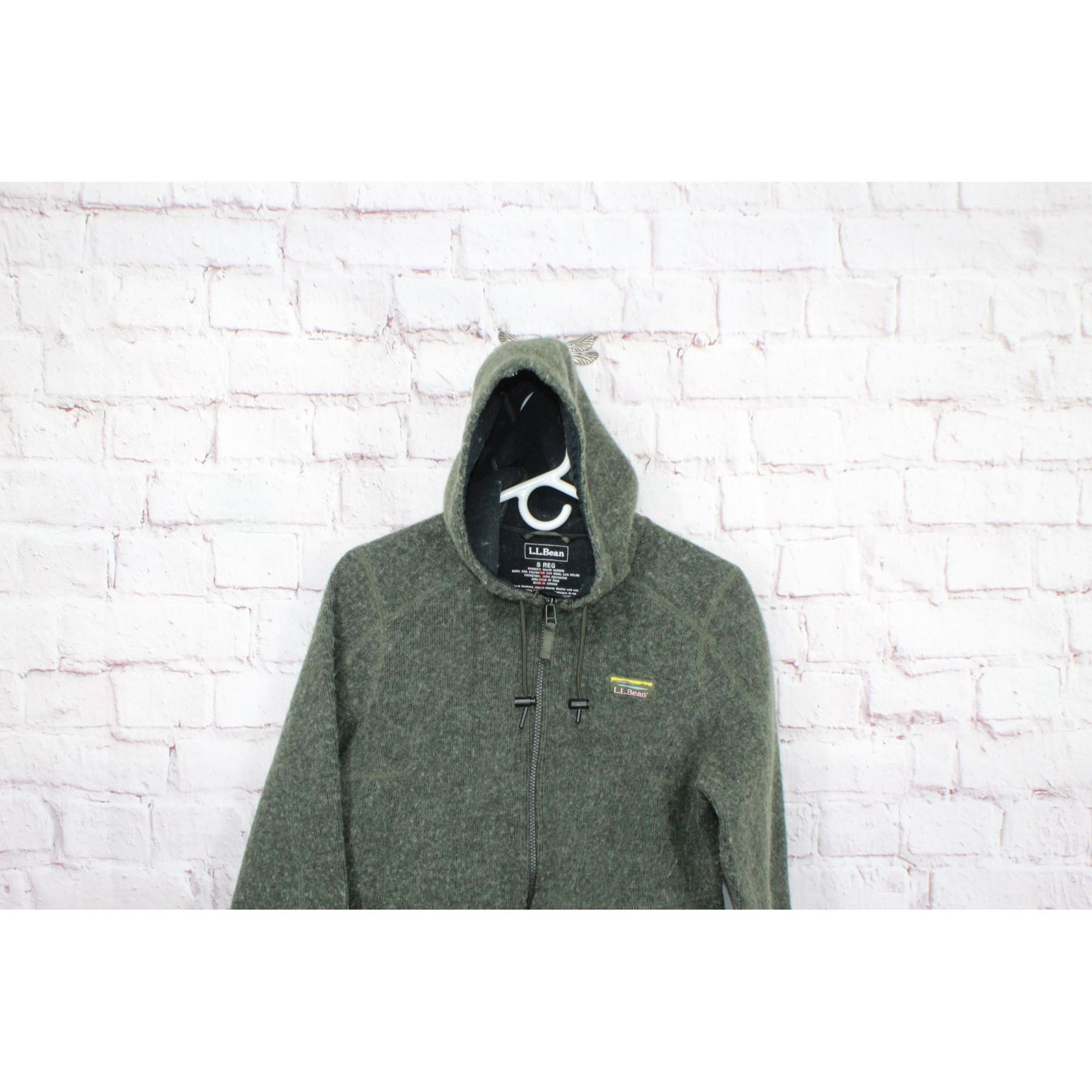 L.L. Bean LL Bean WoolTek Coat Hooded Deep Forest Heather Size S / US 4 / IT 40 - 2 Thumbnail