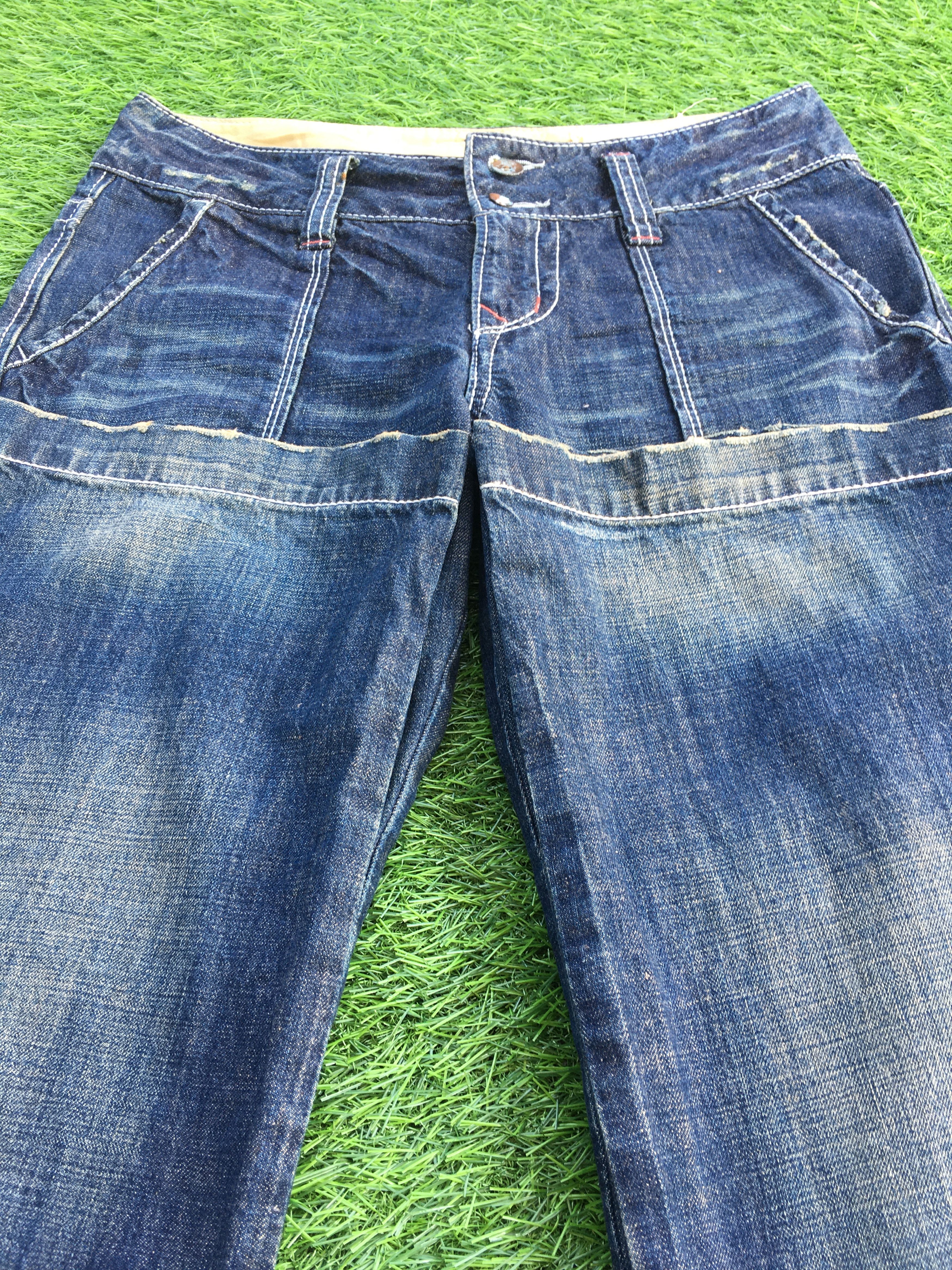 Japanese Brand WIDE LEG Low rise Carpenter Jeans D-1211 Size 27" / US 4 / IT 40 - 6 Thumbnail