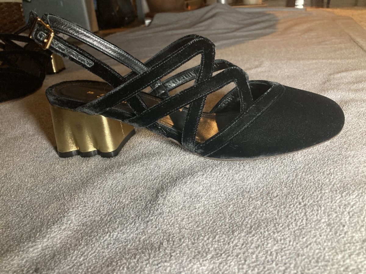 Marni Marni 'Holly Golightly' velvet slingback Mary Janes Size US 10.5 / IT 40.5 - 3 Thumbnail