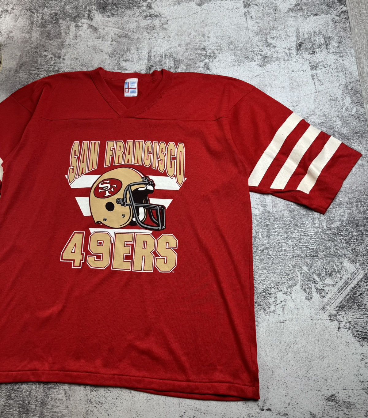 NFL San Francisco USA 80s NFL 49Ers Vintage Men’s XL Red Cotton T Shirt Tee Jersey Size US XL / EU 56 / 4 - 3 Thumbnail