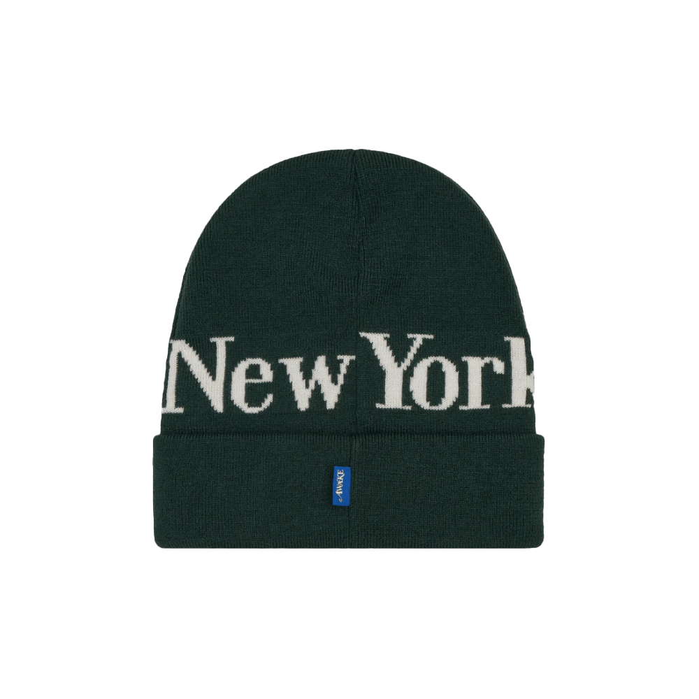 Awake NY Awake NY Serif Logo Beanie Forest Green Size ONE SIZE - 2 Thumbnail