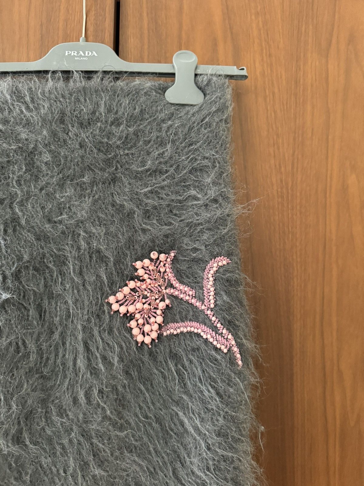 Prada Prada F/W 2017 Beaded Mohair Skirt Size 27" / US 4 / IT 40 - 2 Thumbnail