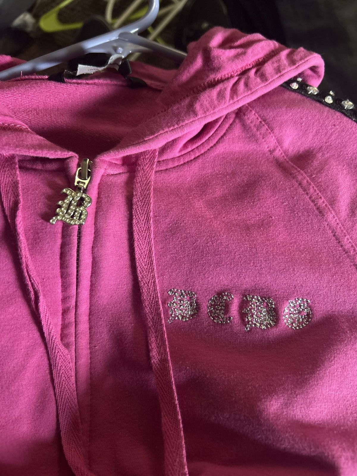 Bcbgmaxazria Y2K vintage Pink BCBGMAXAZRIA Zipup Hoodie Size XL / US 12-14 / IT 48-50 - 4 Thumbnail