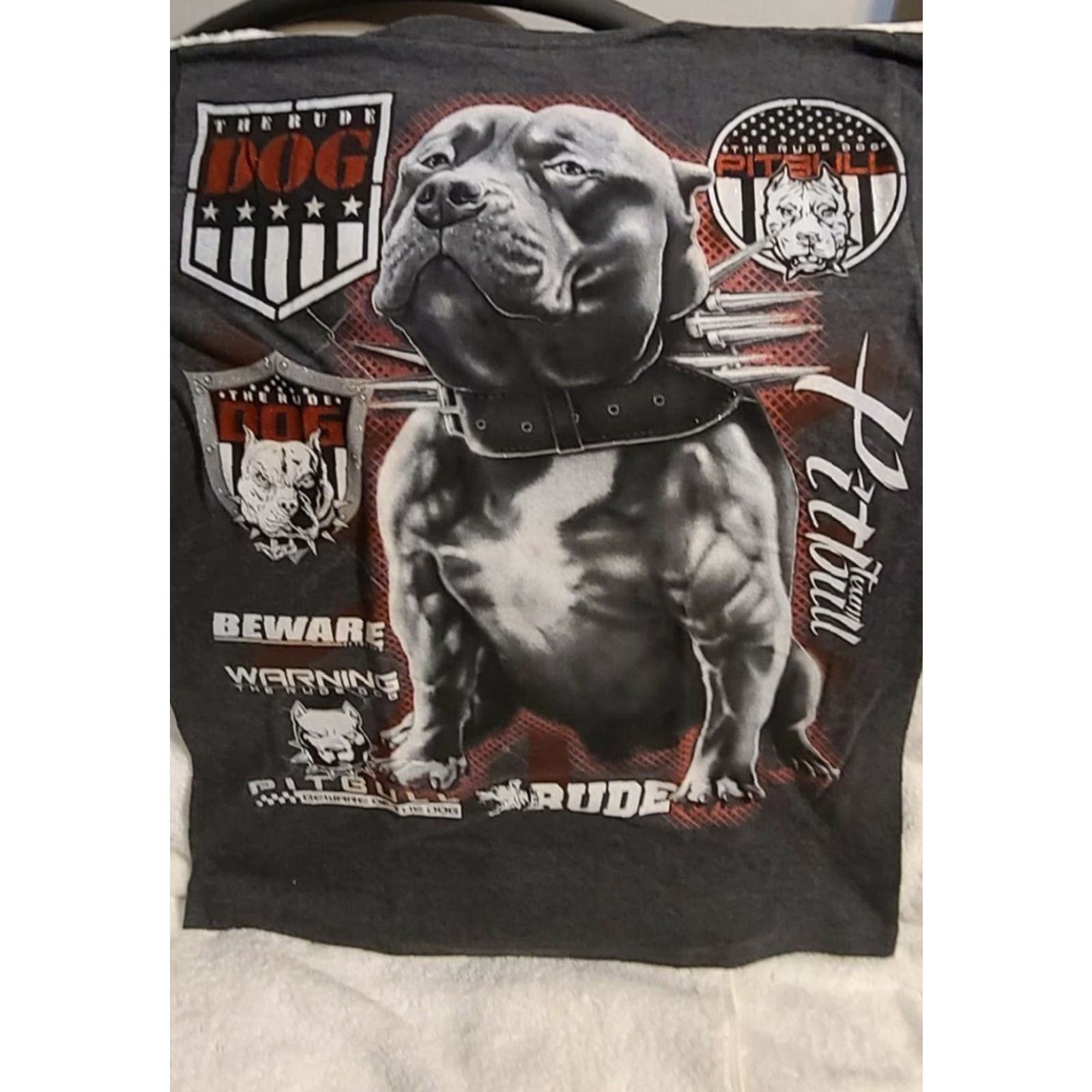 Vintage Pitbull Team Mens Charcoal Gray Extra Large XL Shirt Size US M / EU 48-50 / 2 - 2 Thumbnail