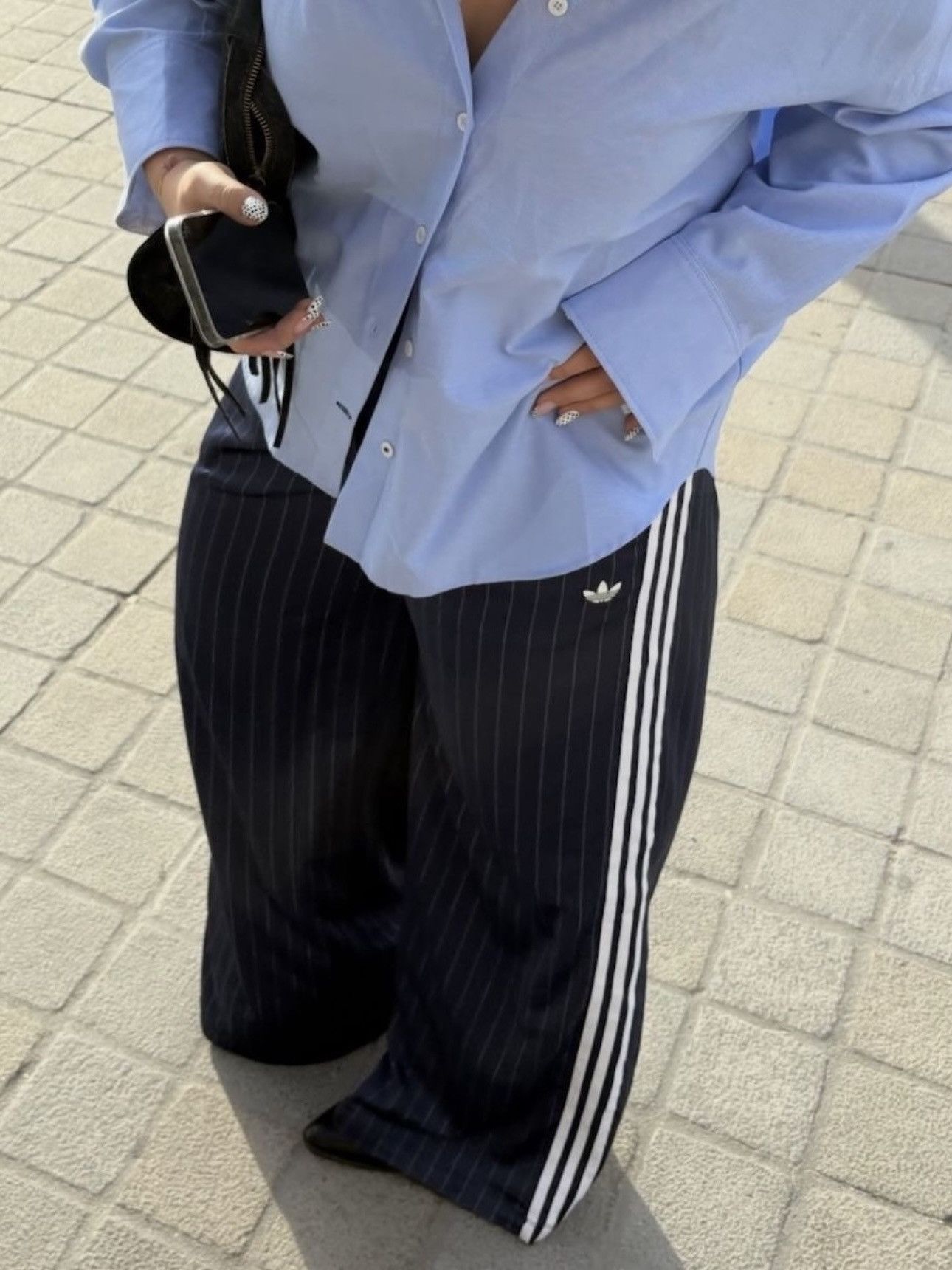 Adidas Adidas Balenciaga Style baggy Track Pants Hype Sweatpants Size 33" - 2 Thumbnail