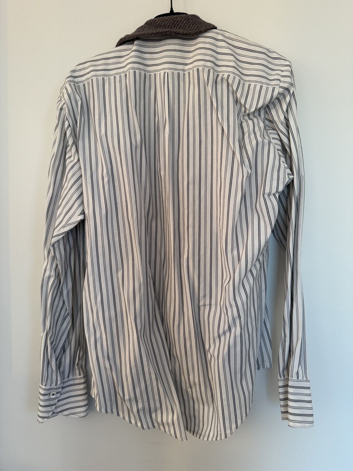 Geoffrey B. Small Geoffrey B. Small Knit Front Stripe Shirt Size US M / EU 48-50 / 2 - 2 Thumbnail
