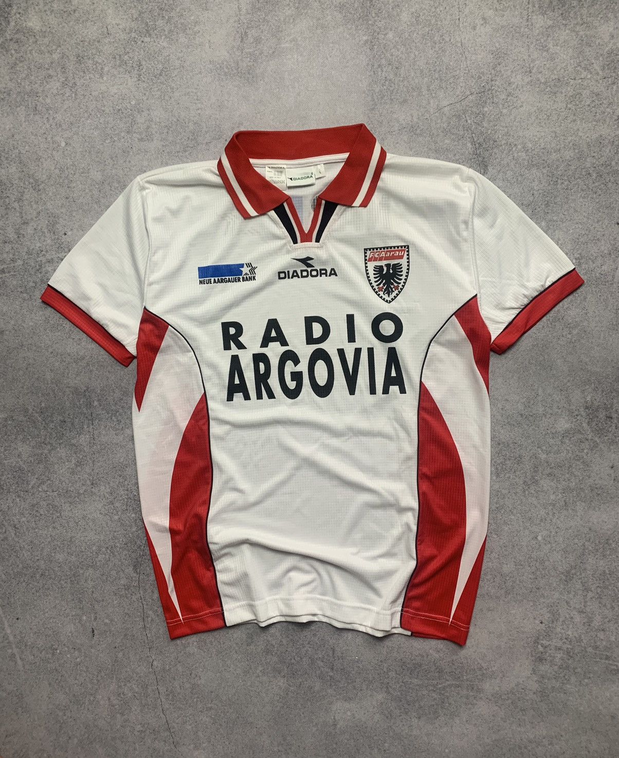 Diadora Vintage Diadora Fc Aarau Switzerland 1998-99 Home Jersey Size US L / EU 52-54 / 3 - 1 Thumbnail