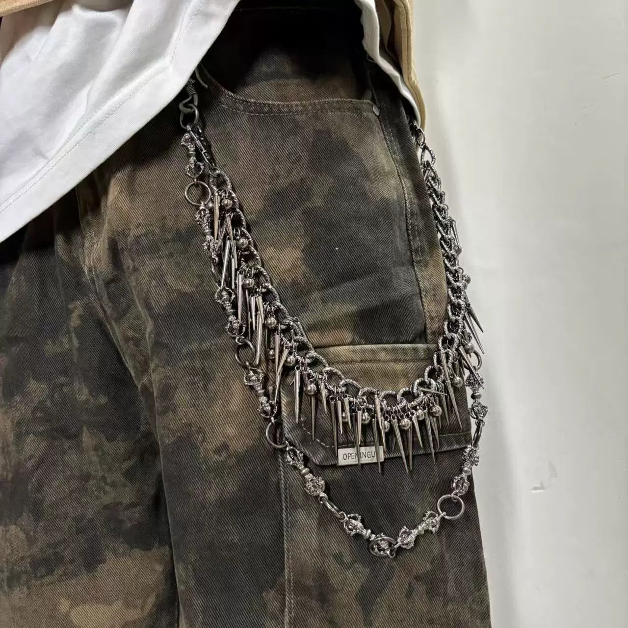 Vintage Retro hip-hop punk style jeans waist chain Size ONE SIZE - 3 Thumbnail