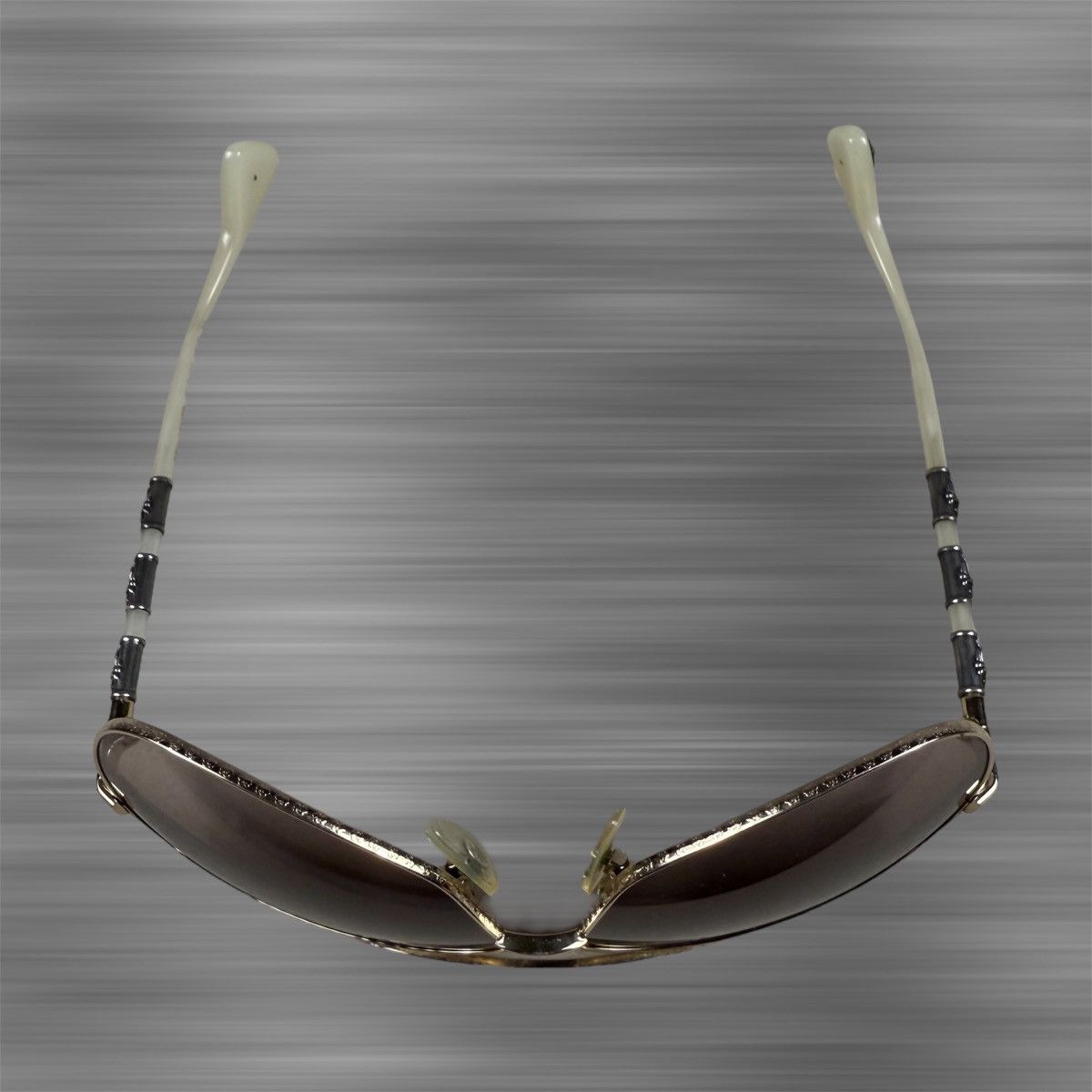 Chrome Hearts Chrome Hearts ‘Beast BBC’ White Gold/.925 Silver Sunglasses Size ONE SIZE - 7 Thumbnail