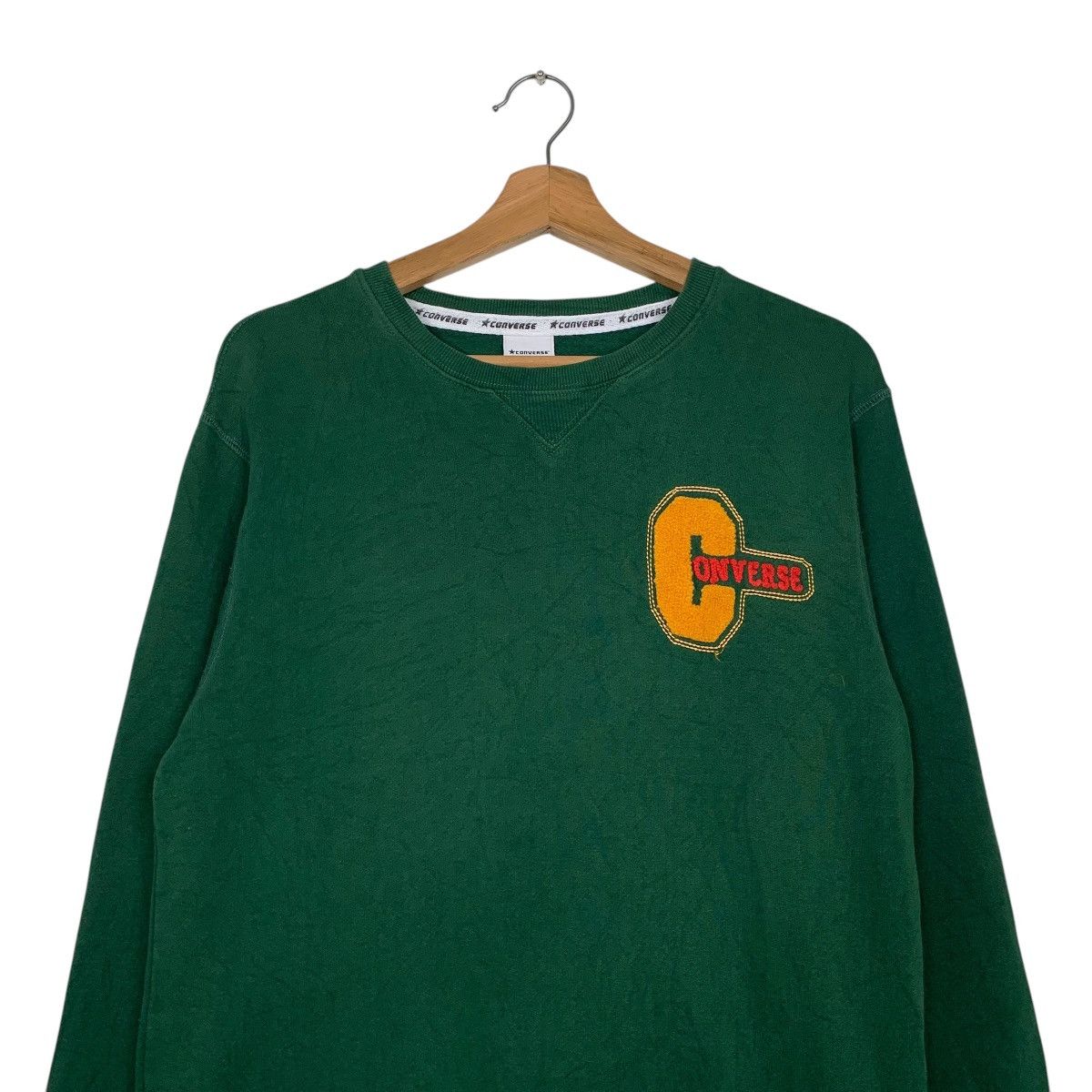 Converse Converse Green Crewneck Sweatshirt Size US M / EU 48-50 / 2 - 2 Thumbnail