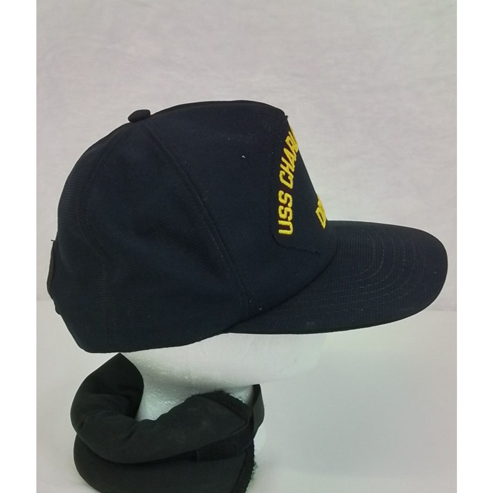 Adams USS Charles F. Adams DDG-2 Snapback Hat Navy Blue Embroidery Size ONE SIZE - 3 Thumbnail