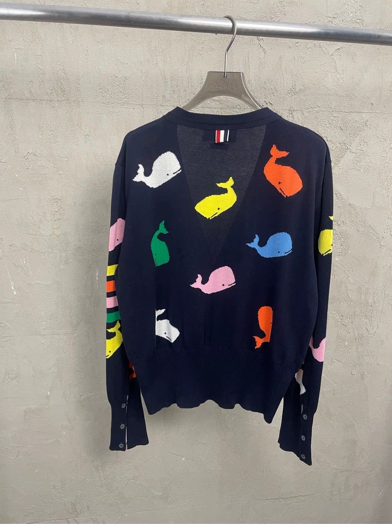 Thom Browne Thom browne Size 3 Dark blue four-striped little whale kni Size L / US 10 / IT 46 - 2 Thumbnail