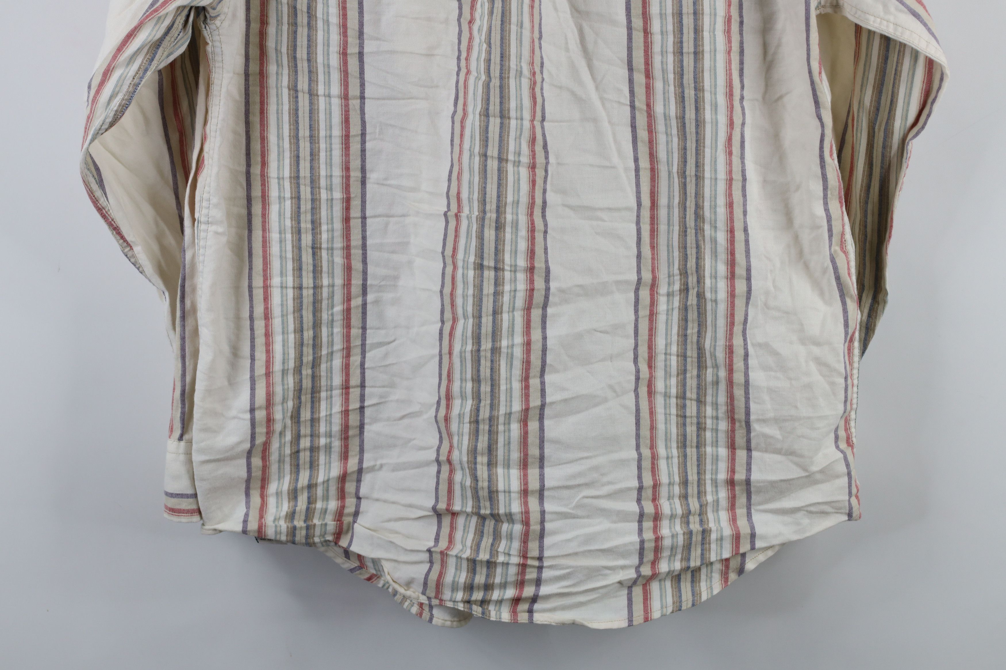 Vintage Vintage 90s Streetwear Striped Collared Button Down Shirt Size US M / EU 48-50 / 2 - 12 Thumbnail