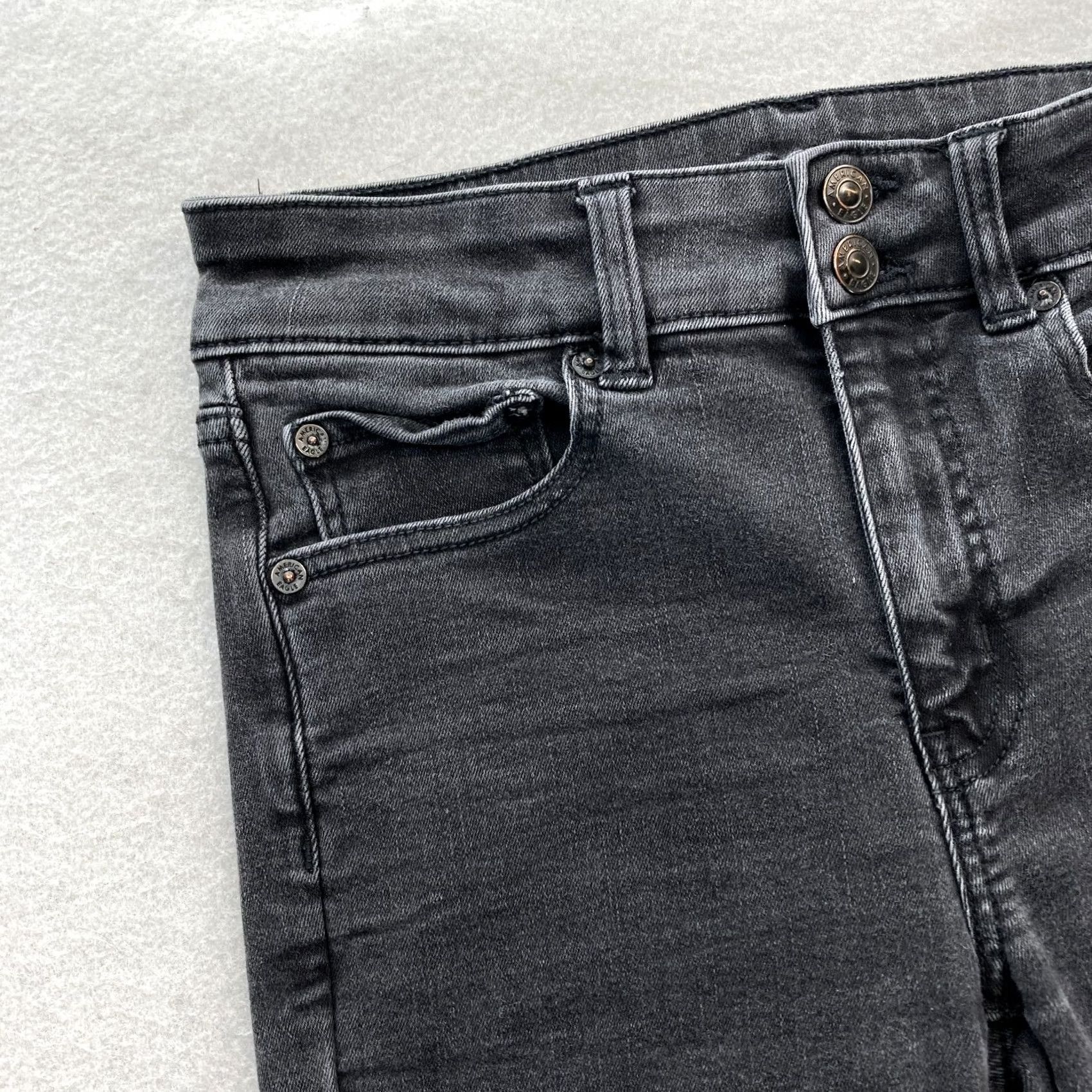 American Eagle Outfitters American Eagle Jeans Women's 4 Artist Flare Black Stretch Denim Y2K Festival Jeans Menus? Size 28" / US 6 / IT 42 - 3 Thumbnail