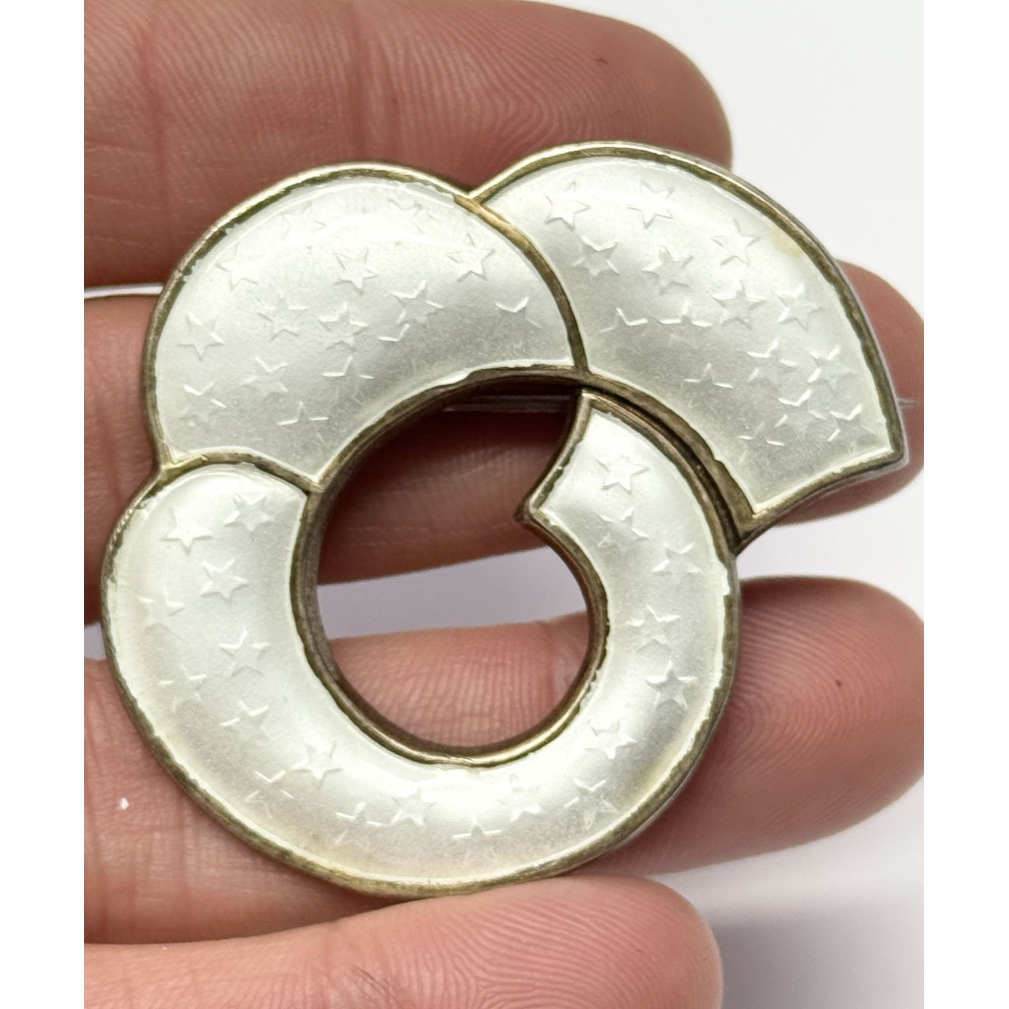 Vintage J Tostrup of Oslo Norway Mid Century Sterling Silver Enamel Size ONE SIZE - 4 Thumbnail