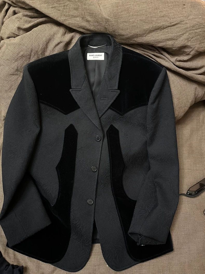 Saint Laurent Paris Velvet Patchwork Suit by Saint Laurent-2505 Size US L / EU 52-54 / 3 - 1 Thumbnail