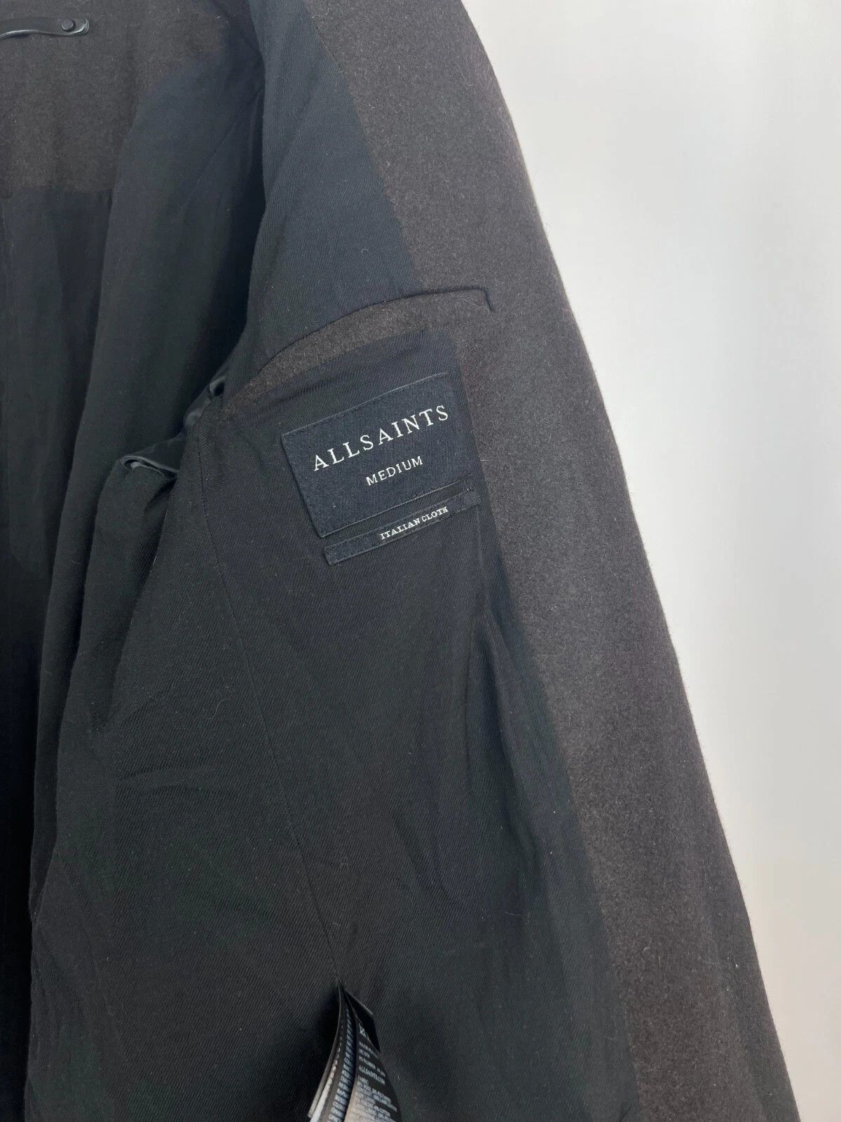Allsaints Allsaints Wool Leather Dark Brown Major Pea Coat Jacket Size US M / EU 48-50 / 2 - 16 Thumbnail