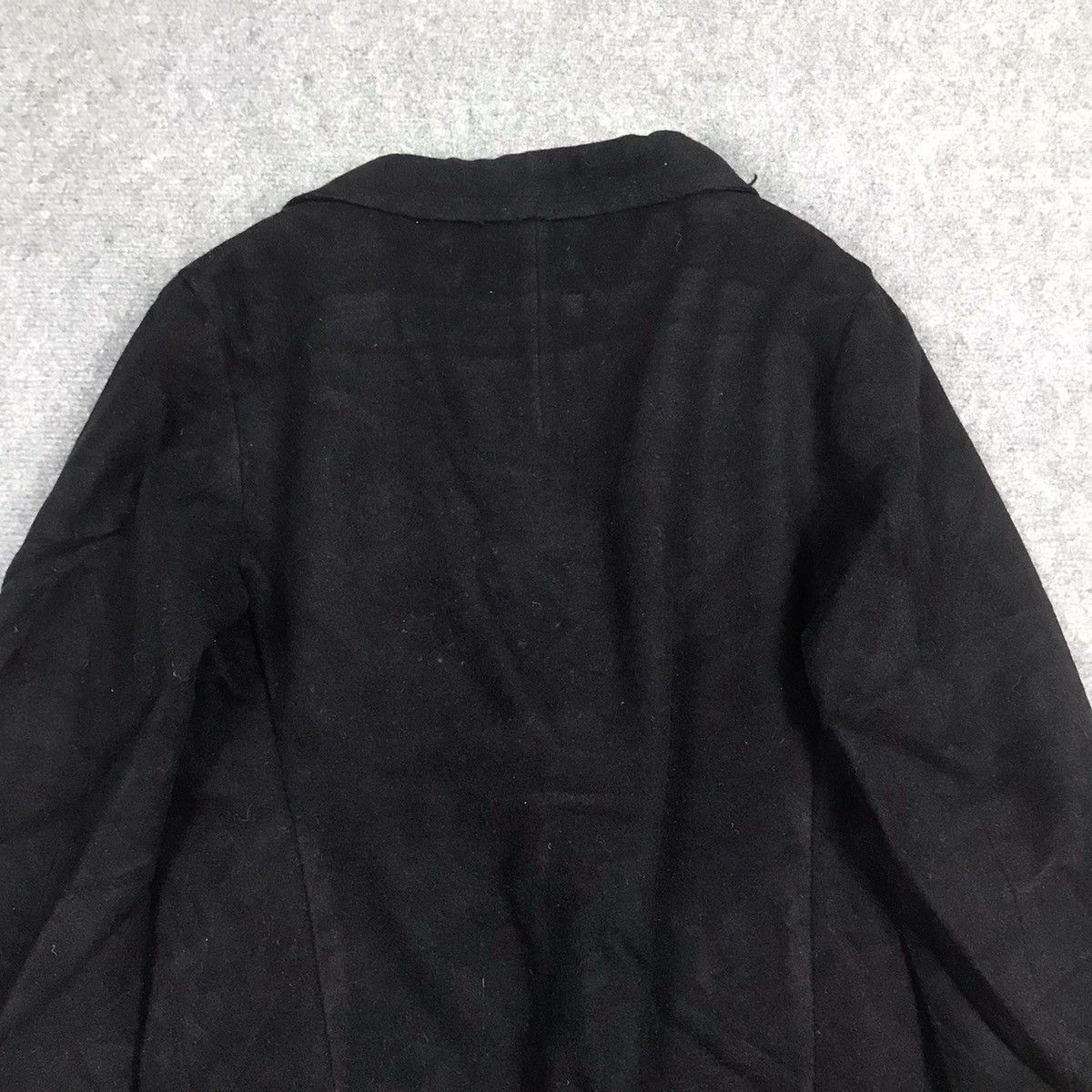 Yohji Yamamoto YOHJI YAMAMOTO BLACK WOOL COAT JACKET Size S / US 4 / IT 40 - 8 Thumbnail