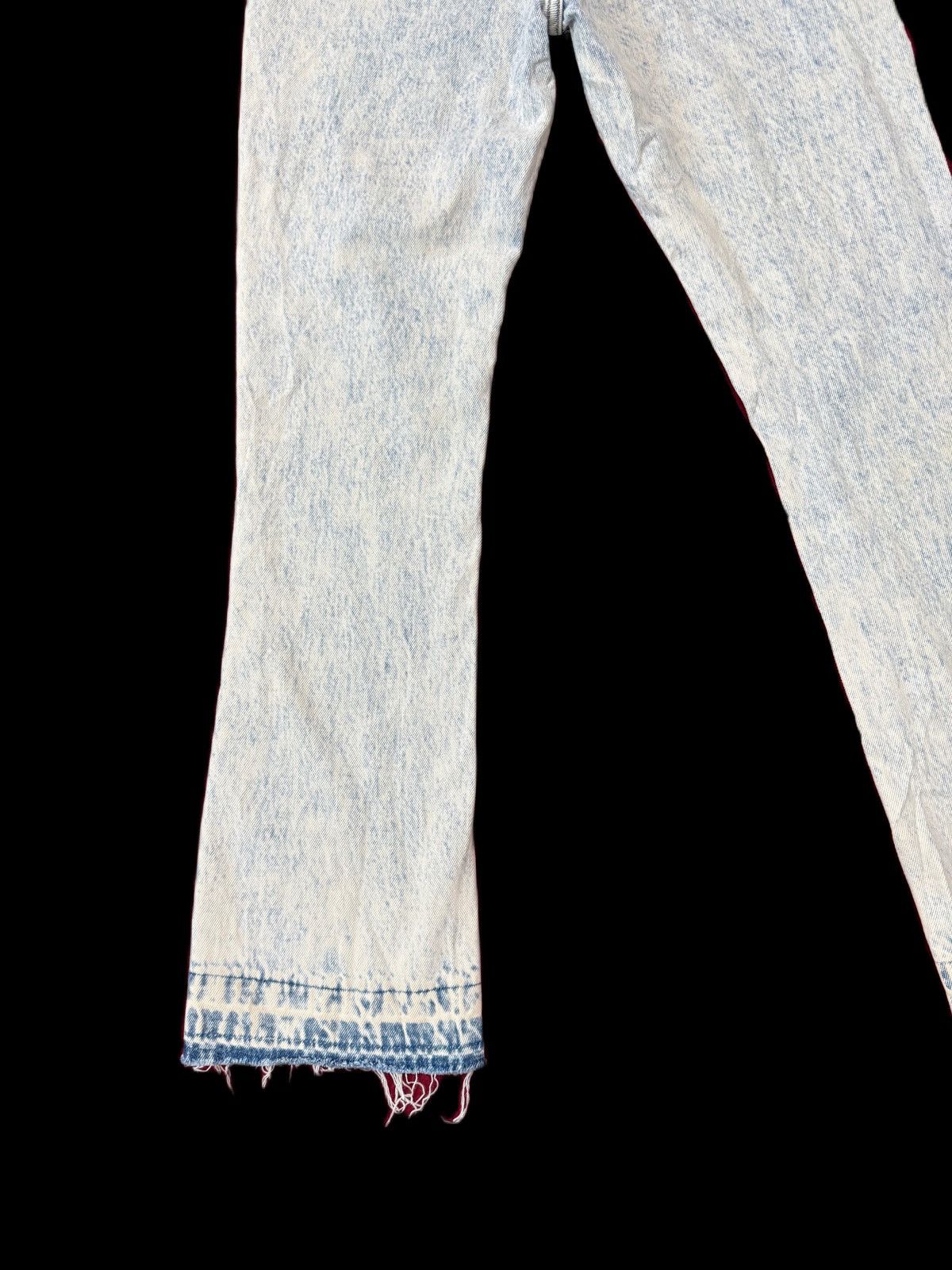 If Six Was Nine Japanese Brand X-Girl Acid Wash Denim Straight Slim Size US 29 - 2 Thumbnail