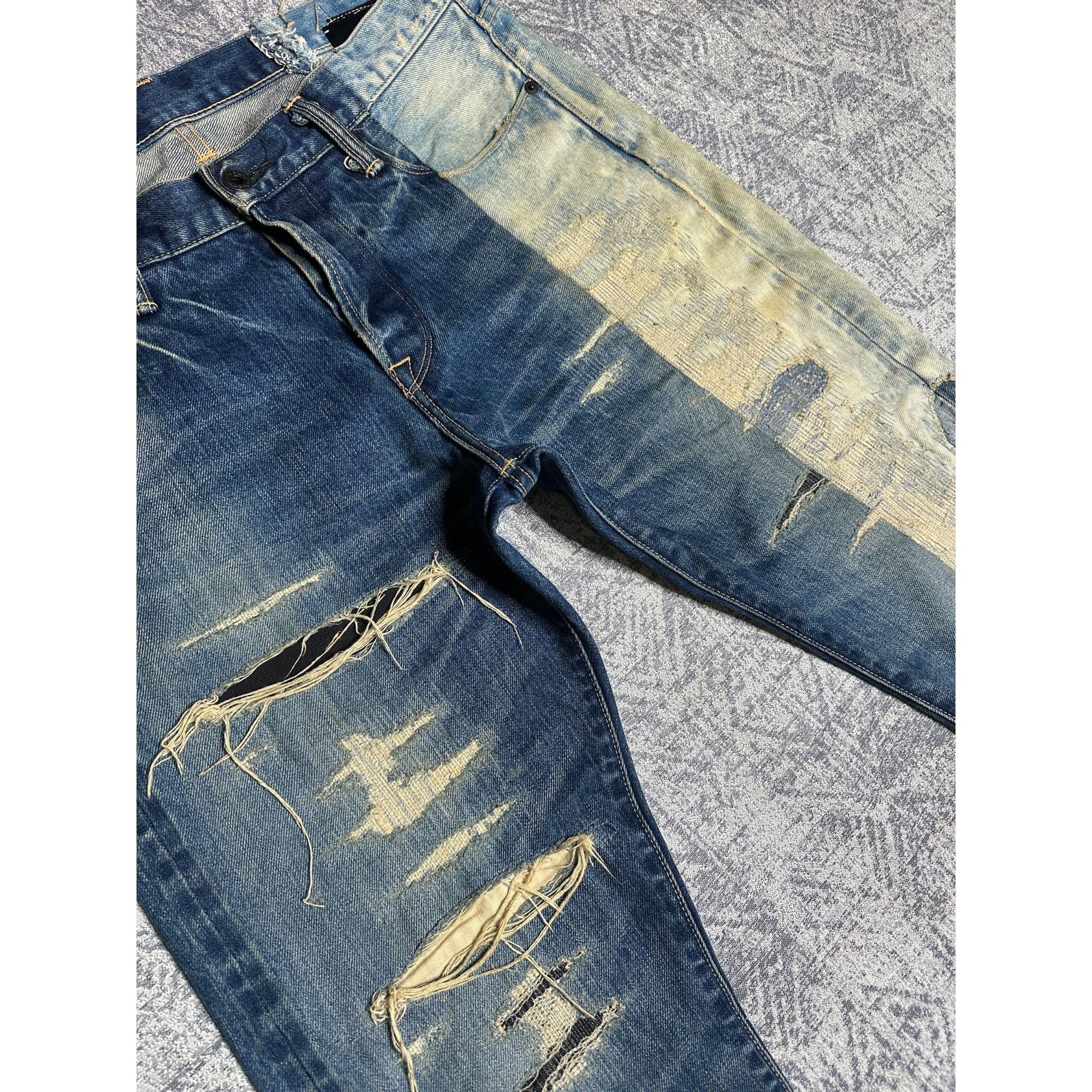 KURO Kuro Denim Japanese vintage selvedge remake jeans, made in J Size US 33 - 4 Thumbnail