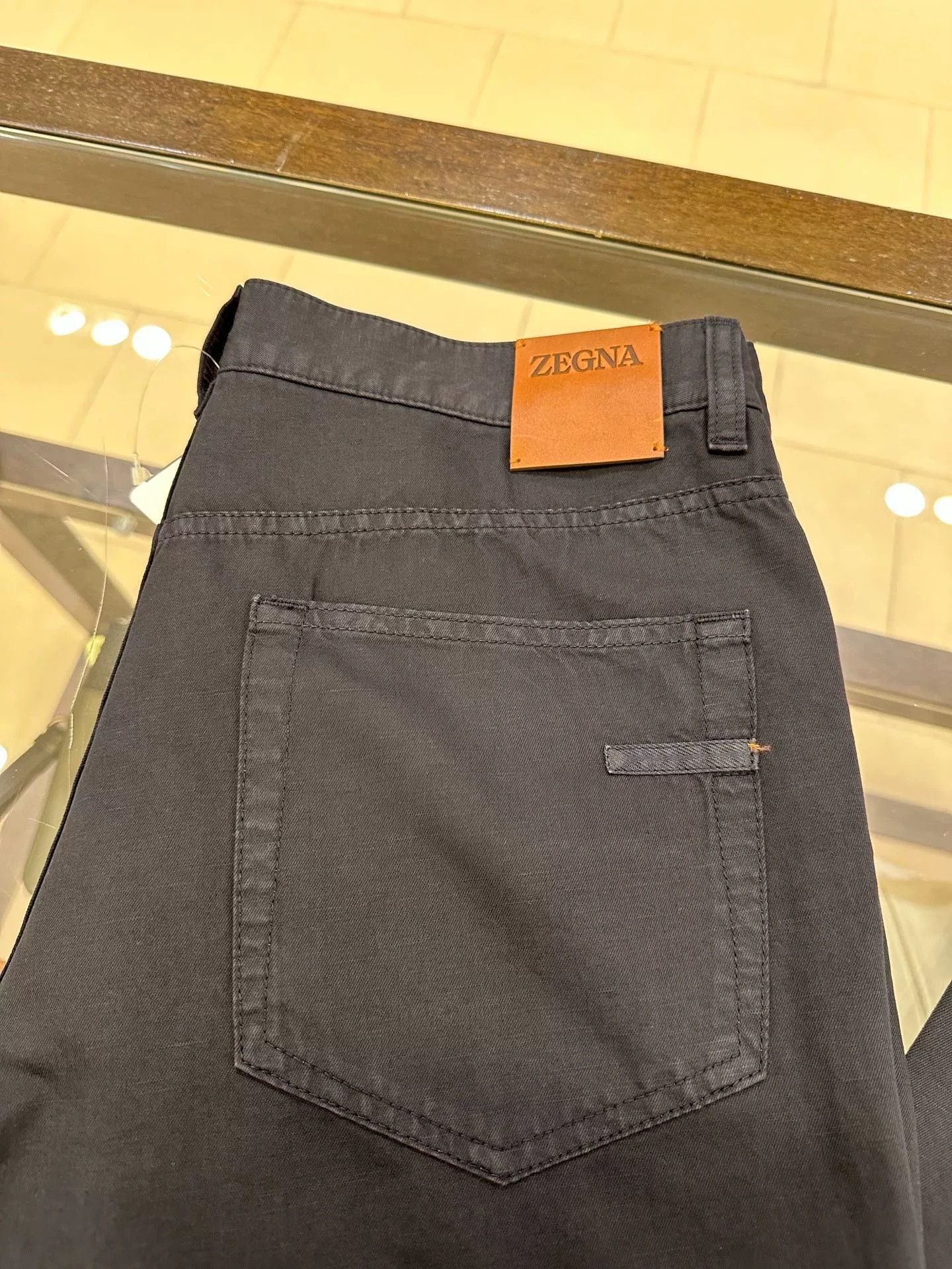 Ermenegildo Zegna Zegna Navy Slim Fit Casual Trousers Size US 32 / EU 48 - 2 Thumbnail