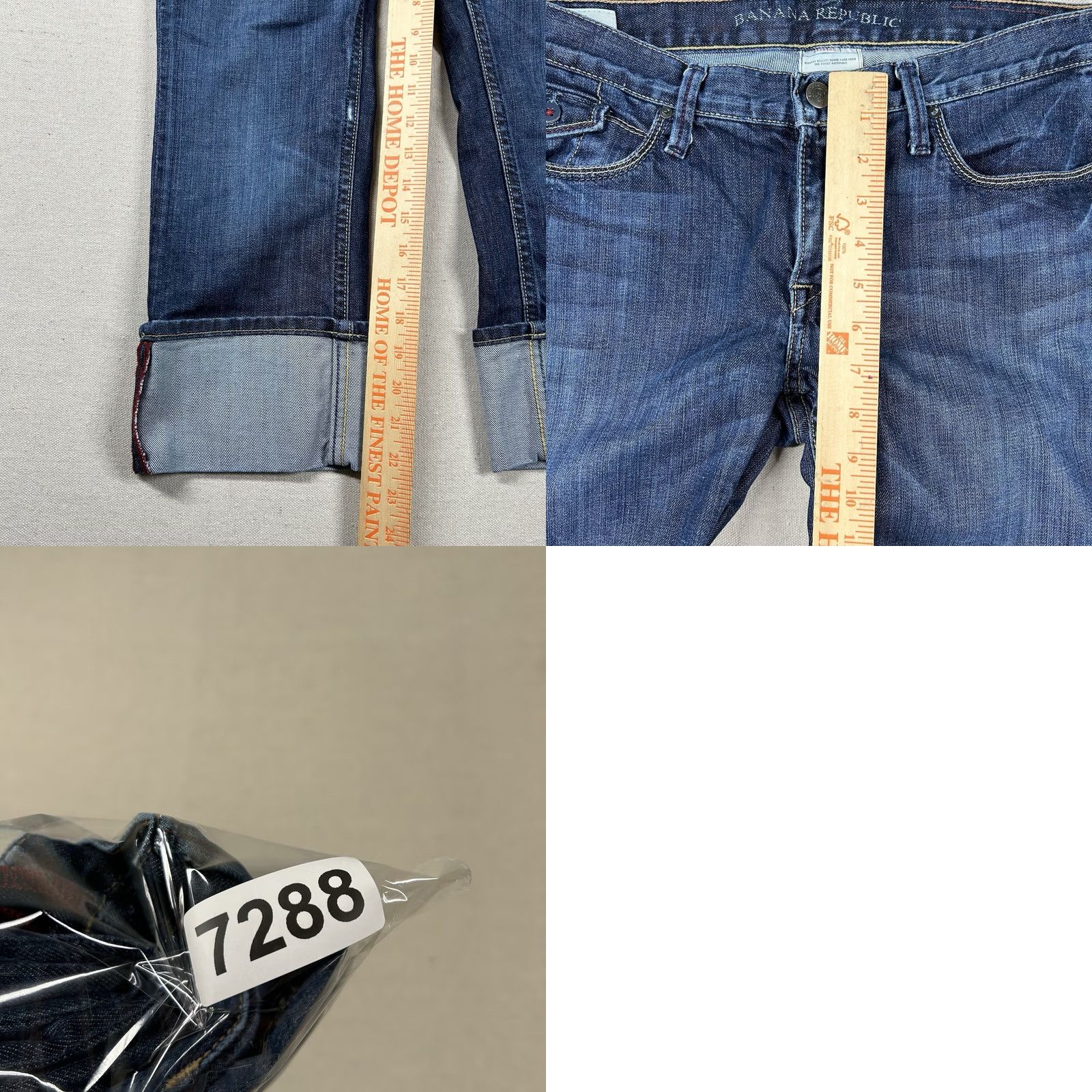 Banana Republic VINTAGE Banana Republic Jeans Womens 8 Selvedge Modern Skinny Crop Cuffed USA Distressed Size 30" / US 8 / IT 44 - 8 Thumbnail
