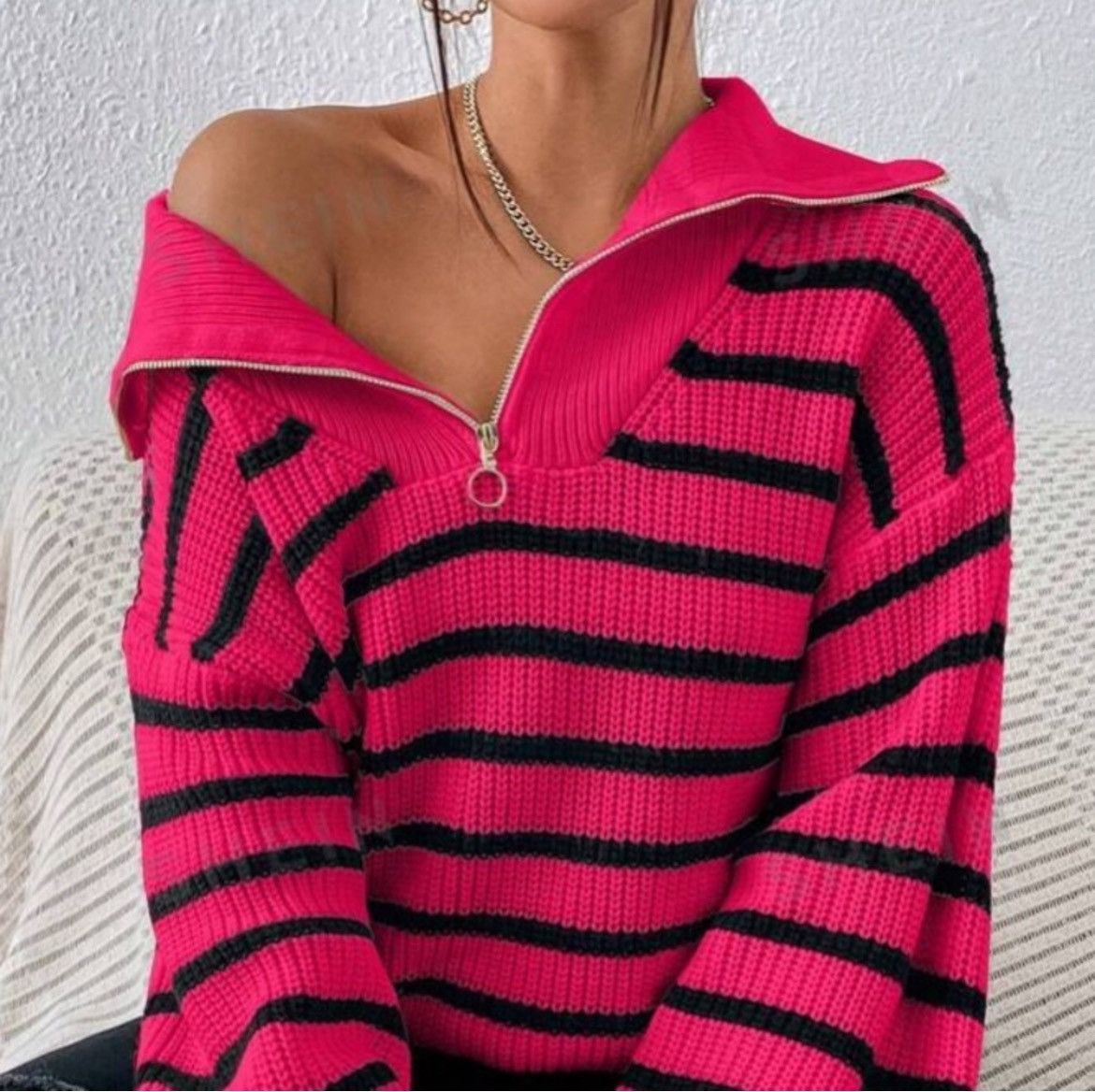 Designer × Other New! Lavishly Paris Women’s Striped Pattern Sweater Size S / US 4 / IT 40 - 4 Thumbnail