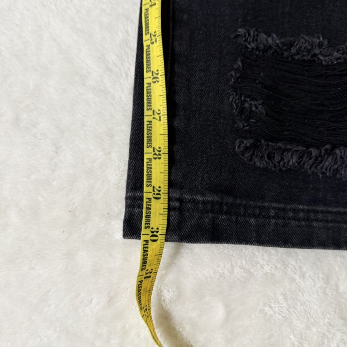 Hysteric Glamour Japanese Luraku Distressed Wide Leg Jeans Black Size US 30 / EU 46 - 7 Thumbnail