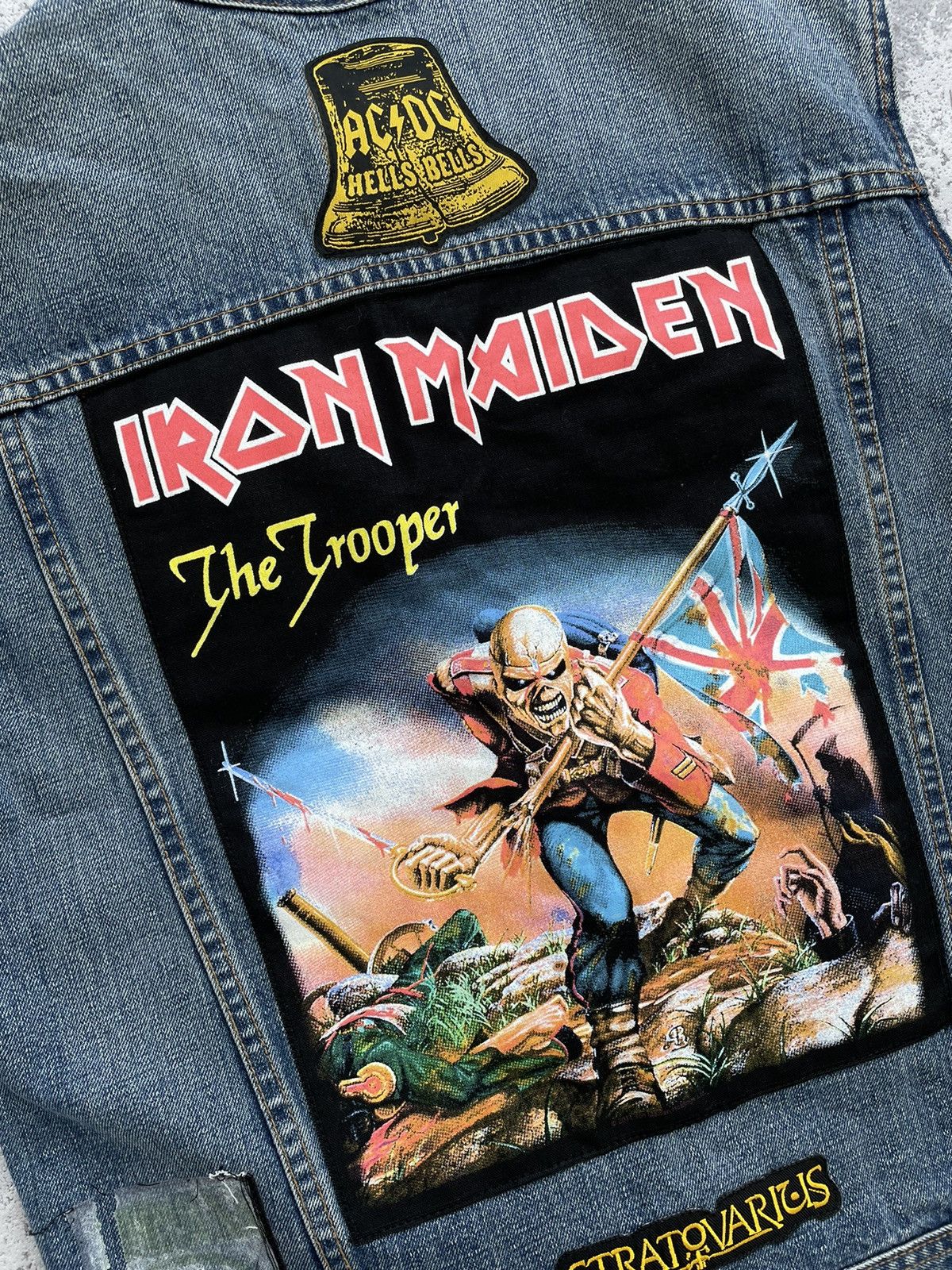Band Tees × Gap × Vintage Vintage Custom Rock Band GAP Denim Vest Size US S / EU 44-46 / 1 - 3 Thumbnail