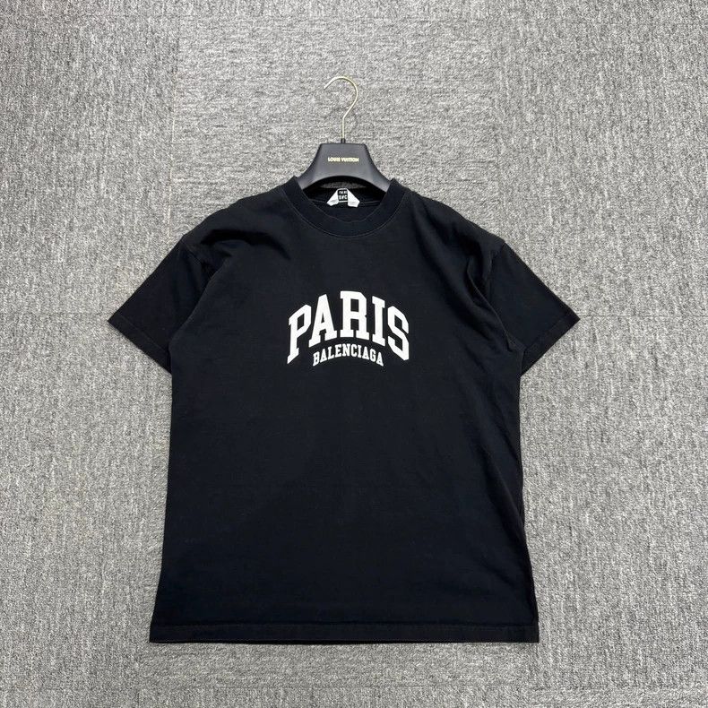 Balenciaga Letter Embroidered Short Sleeve