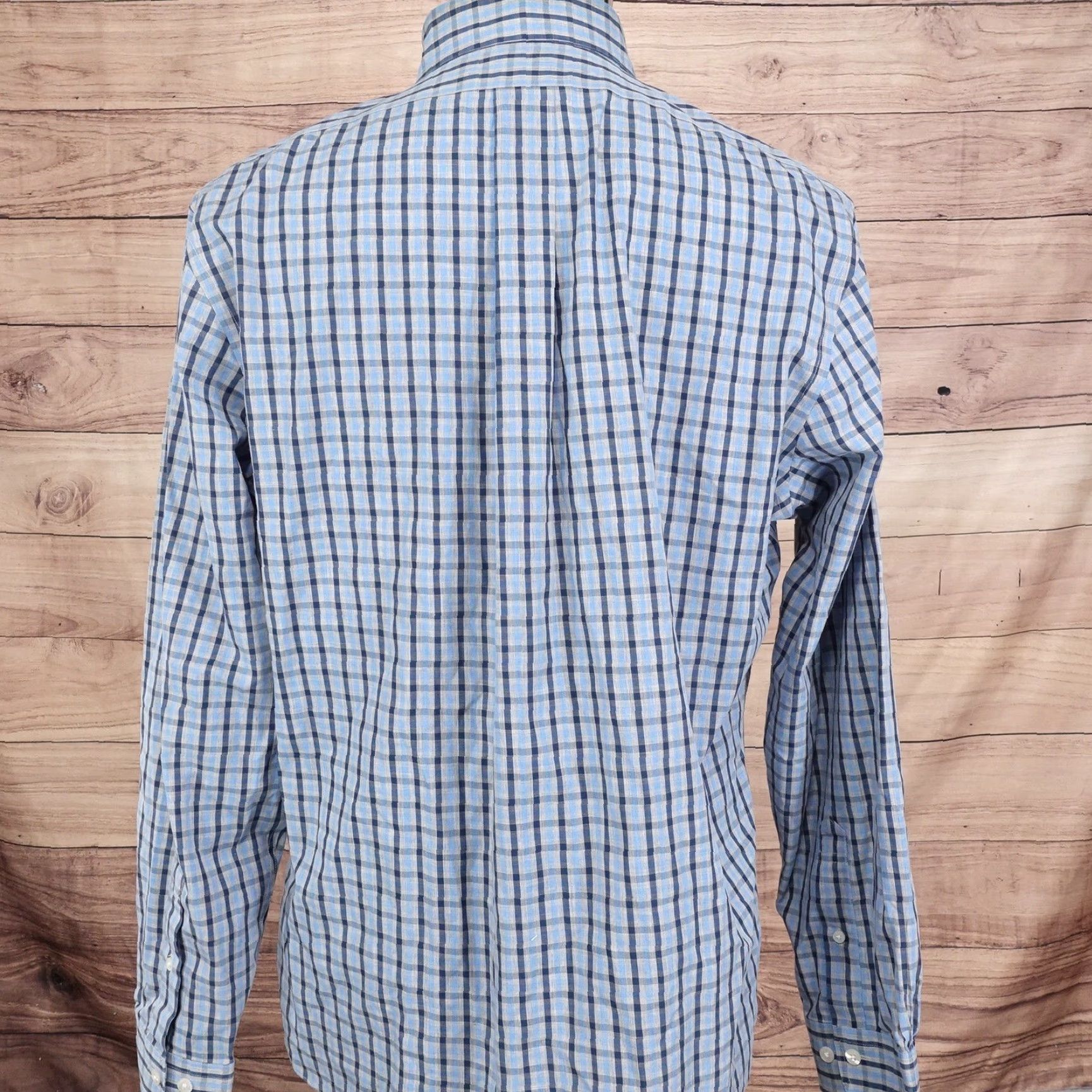 Brooks Brothers Brooks Brothers Men's Large Non-Iron Plaid Cotton Button-Down Shirt, Classic Office Business Wear Size US L / EU 52-54 / 3 - 4 Thumbnail