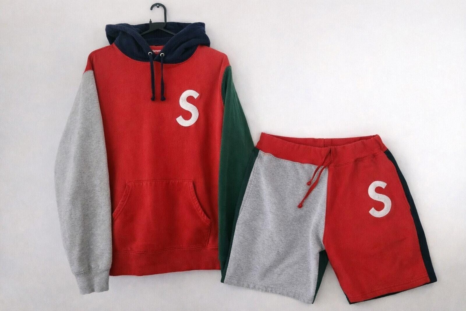 supreme S Logo Colorblocked Sweatshort Supreme S Logo Colorblocked