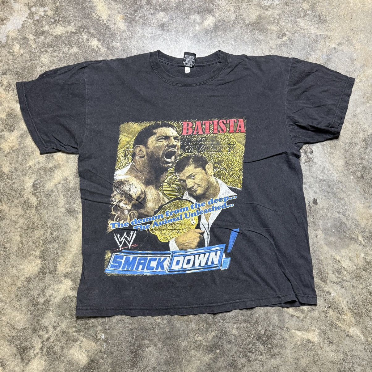Vintage vintage dave batista rap tee wwe rap style tshirt Size US L / EU 52-54 / 3 - 1 Thumbnail