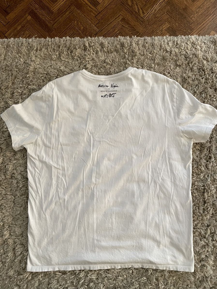 Armani Exchange Armani Exchange x Katerina Vagia White Tee Size US XL / EU 56 / 4 - 10 Thumbnail