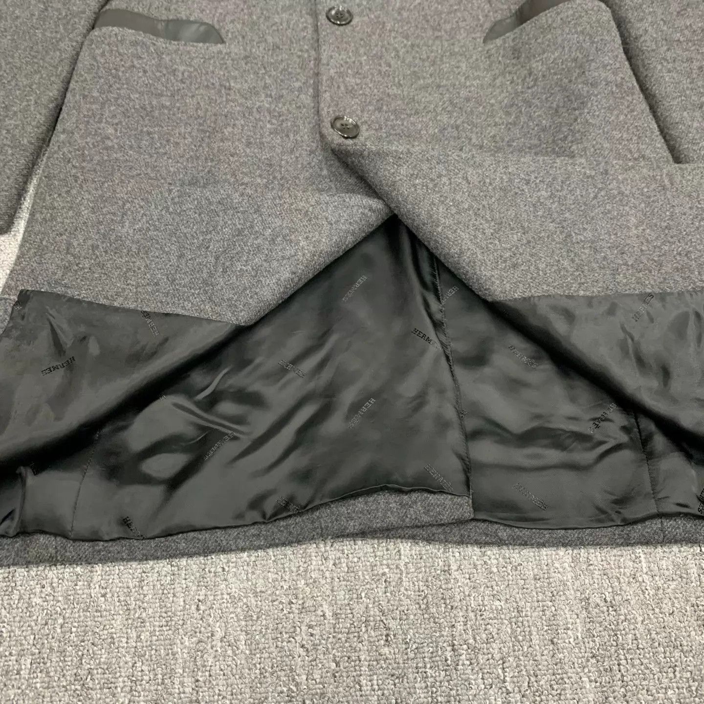 Hermes Hermes Gray Wool Overcoat 48 98 New Size US M / EU 48-50 / 2 - 9 Thumbnail