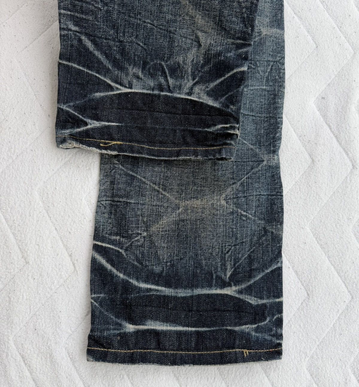 Japanese Brand Japanese Denim Distressed Faded Jeans Indigo Vintage Wash Size US 32 / EU 48 - 11 Thumbnail