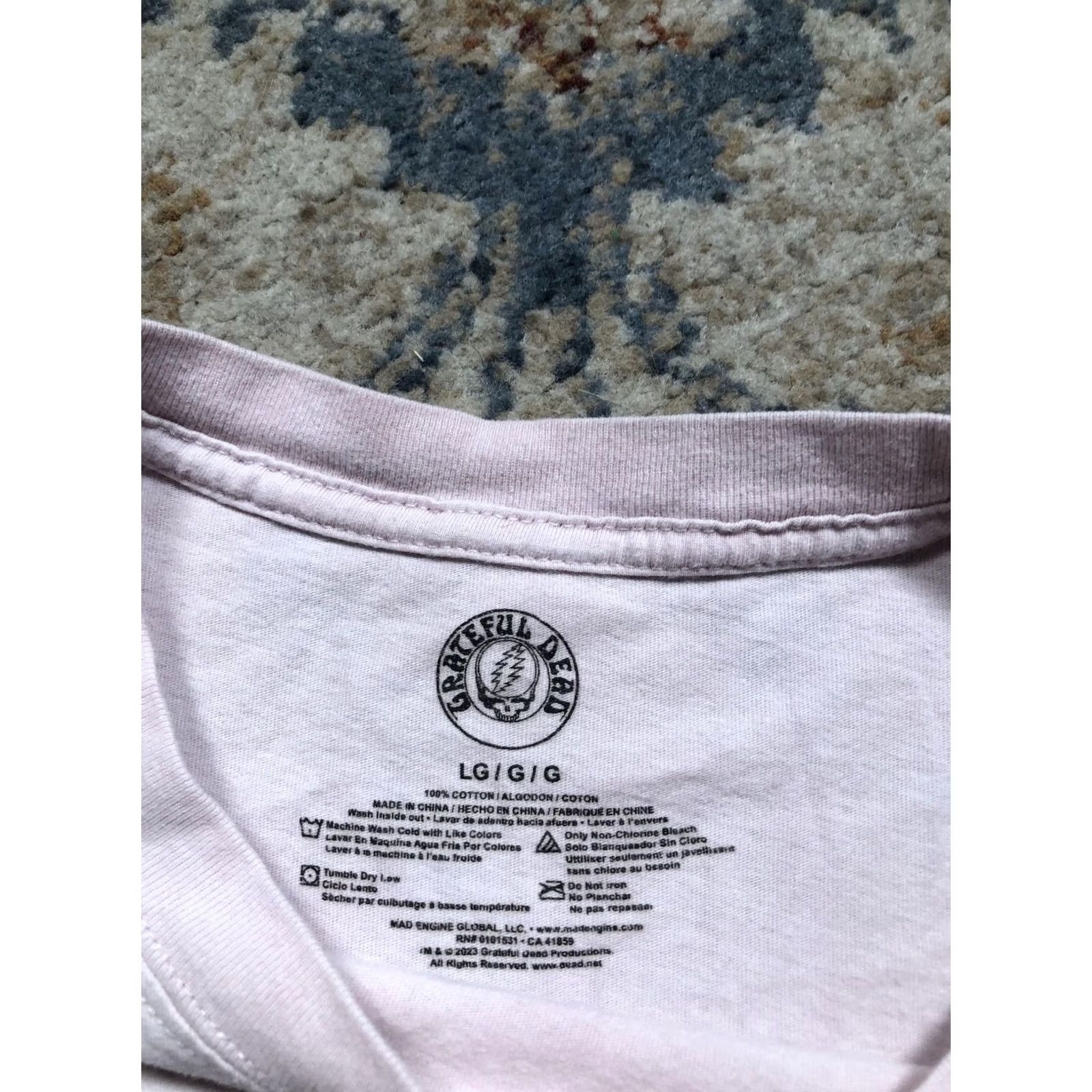 Vintage Grateful Dead Shirt Mens Large Tie Dye Skeleton Roses Graphic Band Rock Tee Size US L / EU 52-54 / 3 - 7 Thumbnail