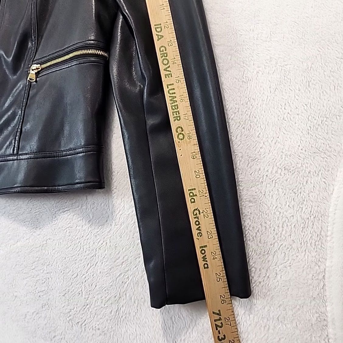 Vintage VINTAGE Colebrook Classics Black Faux Leather Biker Moto Jacket Womens Size L Motorcycle Size L / US 10 / IT 46 - 6 Thumbnail