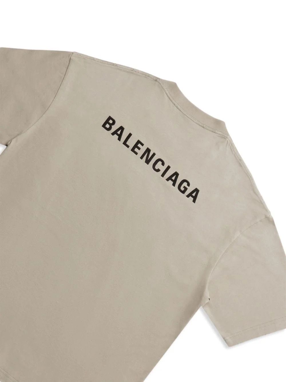 Balenciaga o1srvl11e0526 Back T-Shirt Medium Fit in Beige Size M / US 6-8 / IT 42-44 - 2 Thumbnail