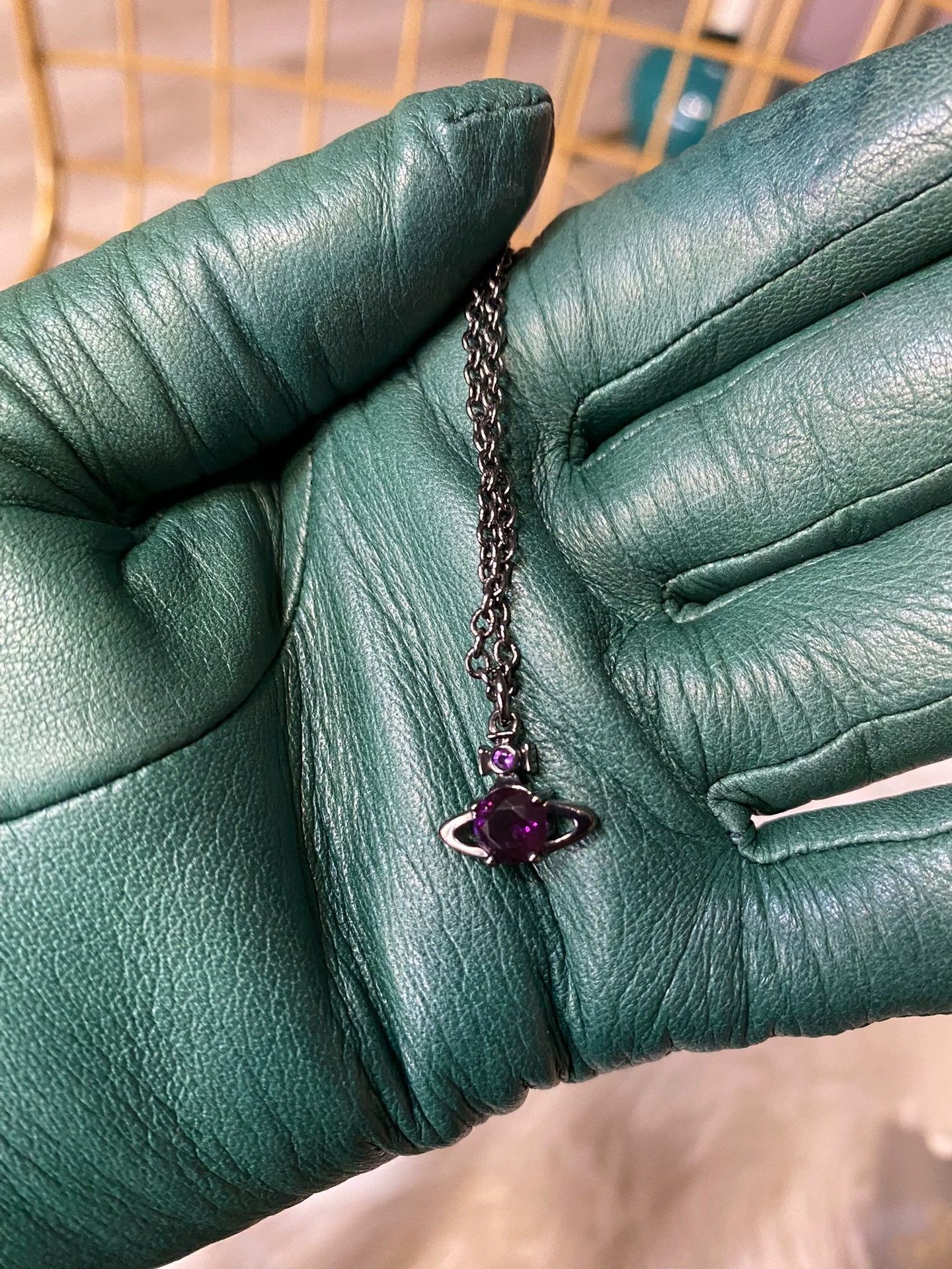 Vivienne Westwood Vivienne Westwood Purple Saturn Necklace Size ONE SIZE - 1 Thumbnail