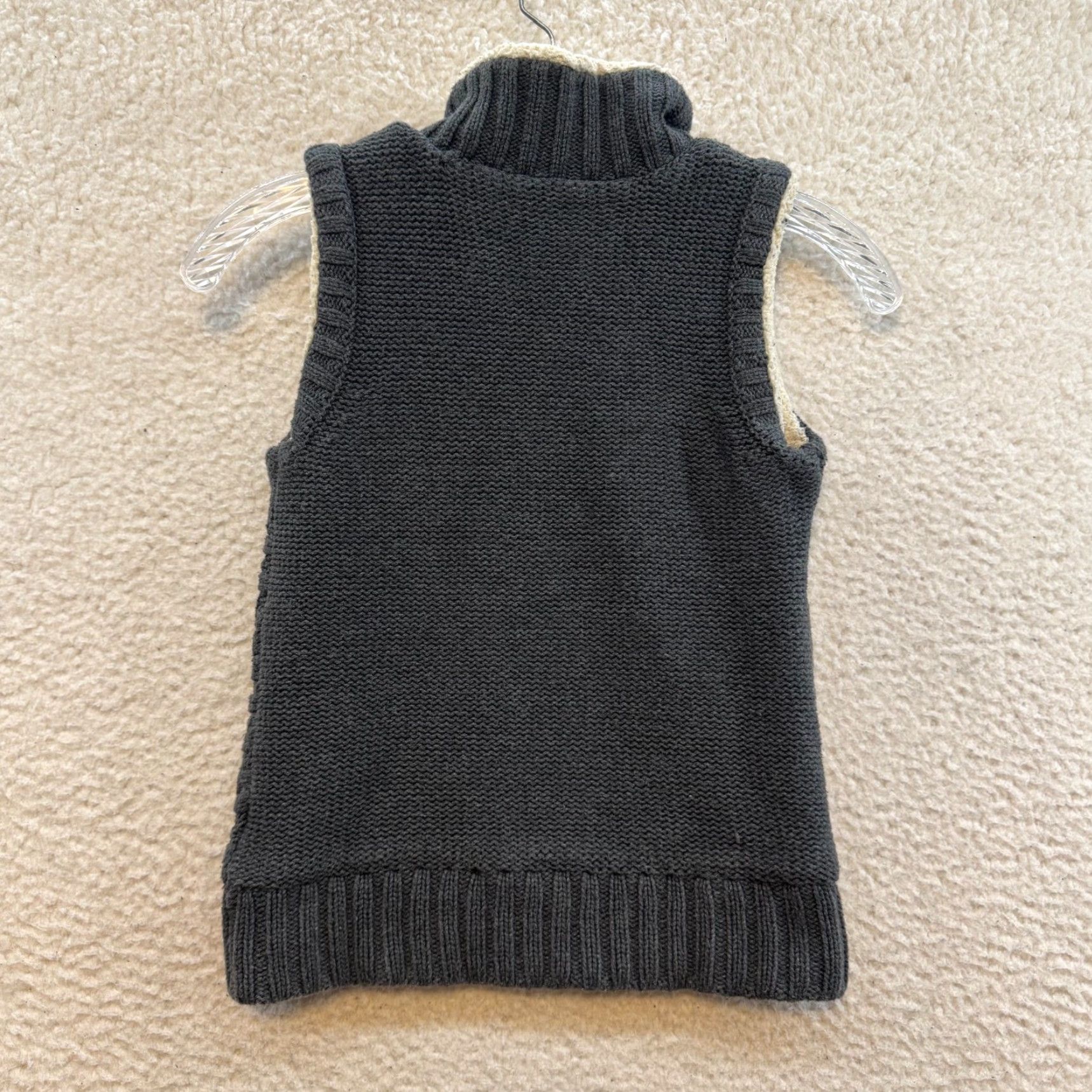 Vintage VINTAGE Y2K Sweater Vest XS Grey Cable Knit Sherpa Boho Whimsigoth Girls Womens XS/XXS The Eagle's Eye"} Size XS / US 0-2 / IT 36-38 - 2 Thumbnail