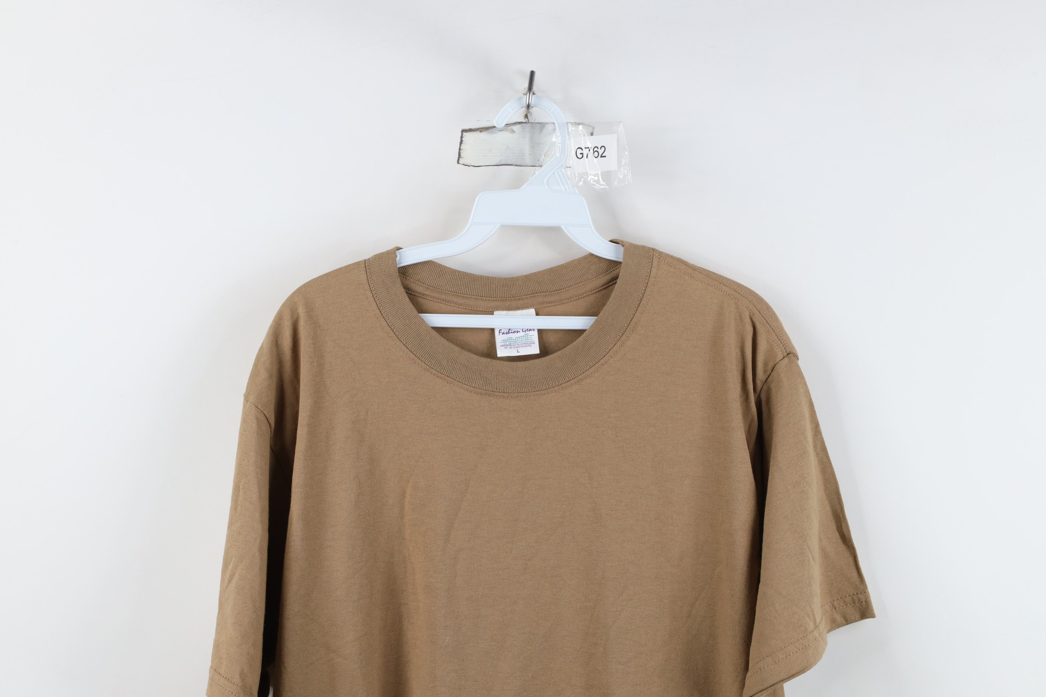 Vintage Vintage 90s Streetwear Short Sleeve T-Shirt Beige Khaki Size US L / EU 52-54 / 3 - 2 Thumbnail
