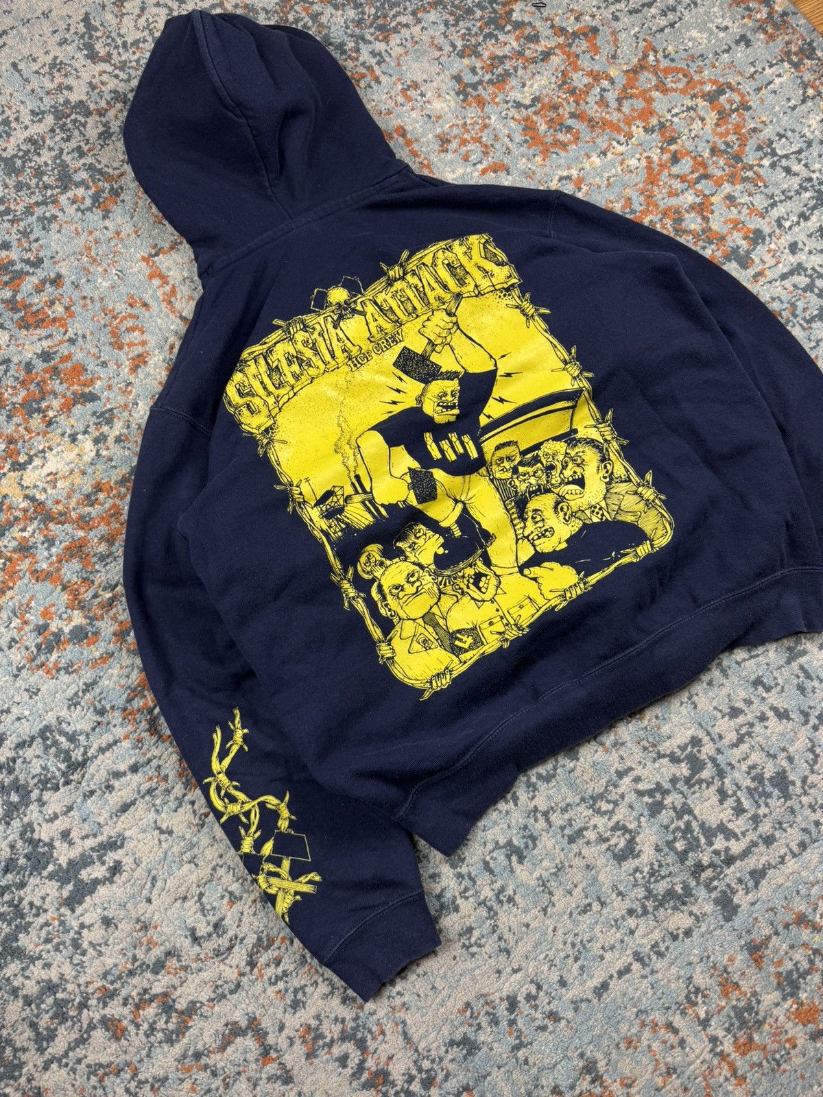Band Tees × Vintage Vintage 00s Silesia Attack hard core punk castet zip hoodie Size US L / EU 52-54 / 3 - 3 Thumbnail
