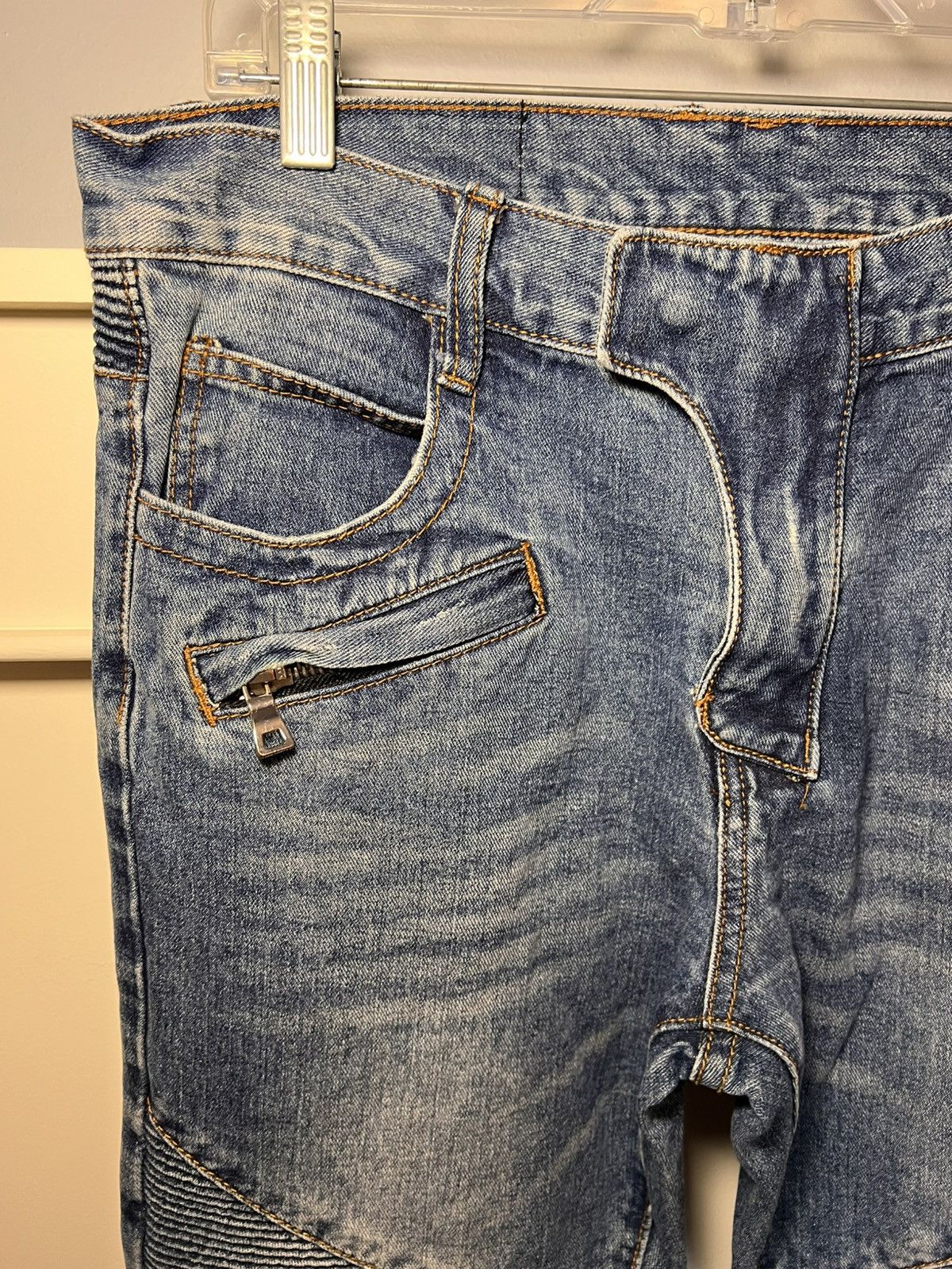 Balmain Vintage Balmain biker jeans Size US 34 / EU 50 - 6 Thumbnail
