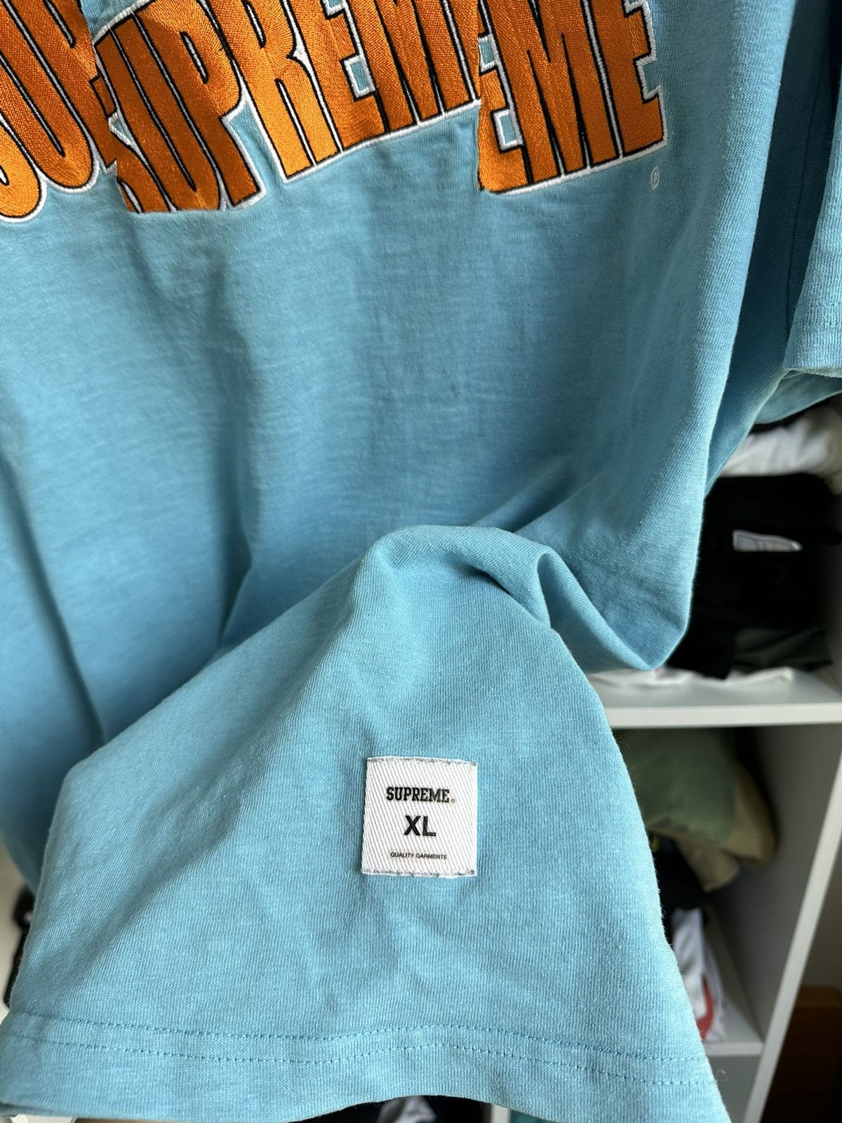 Supreme 🔥SUPREME EMBROIDERED CUT LOGO T-SHIRT🔥 Size US XL / EU 56 / 4 - 7 Thumbnail