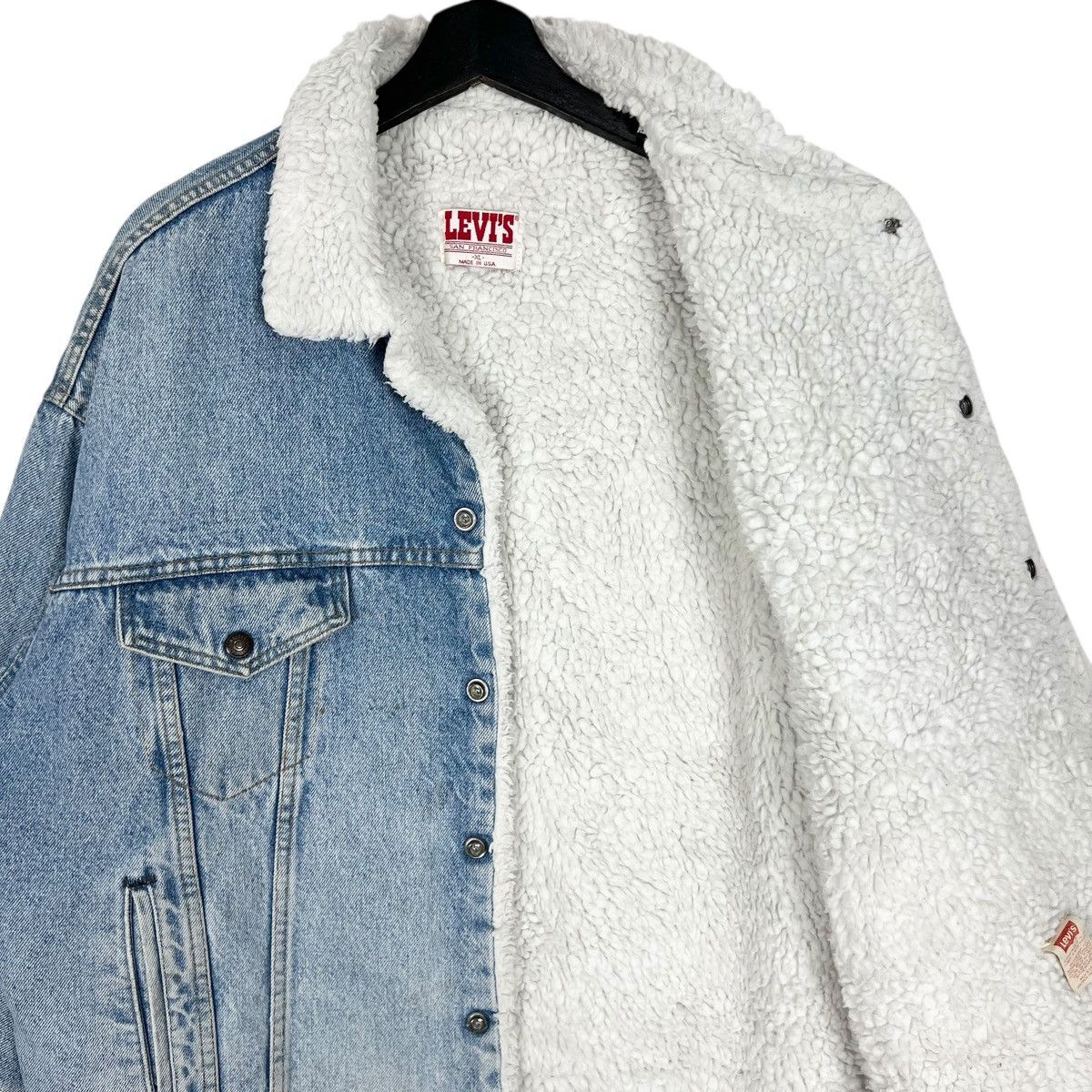 Levi's × Levi's Vintage Clothing × Vintage Vintage Levis Snap Button Sherpa Trucker Jacket Size US XL / EU 56 / 4 - 8 Thumbnail