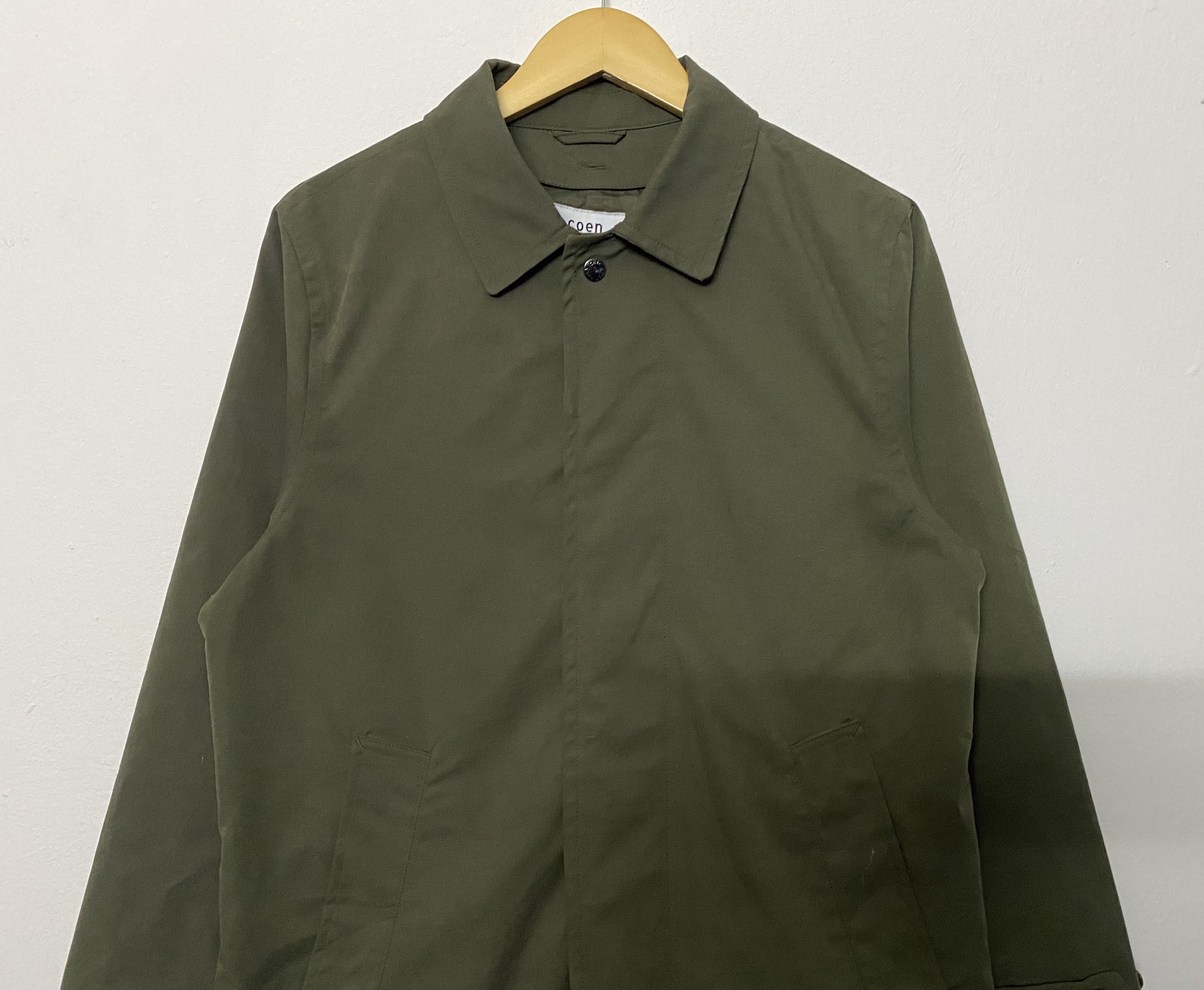 Japanese Brand COEN Tokyo Japan Easy Chic Mac Coat Military Green Large Size US L / EU 52-54 / 3 - 4 Thumbnail